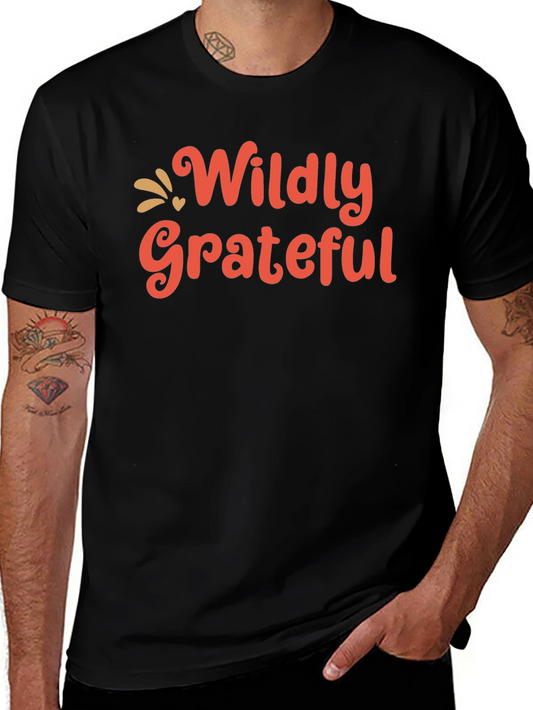 Wildly Grateful Graphic Tee - Black