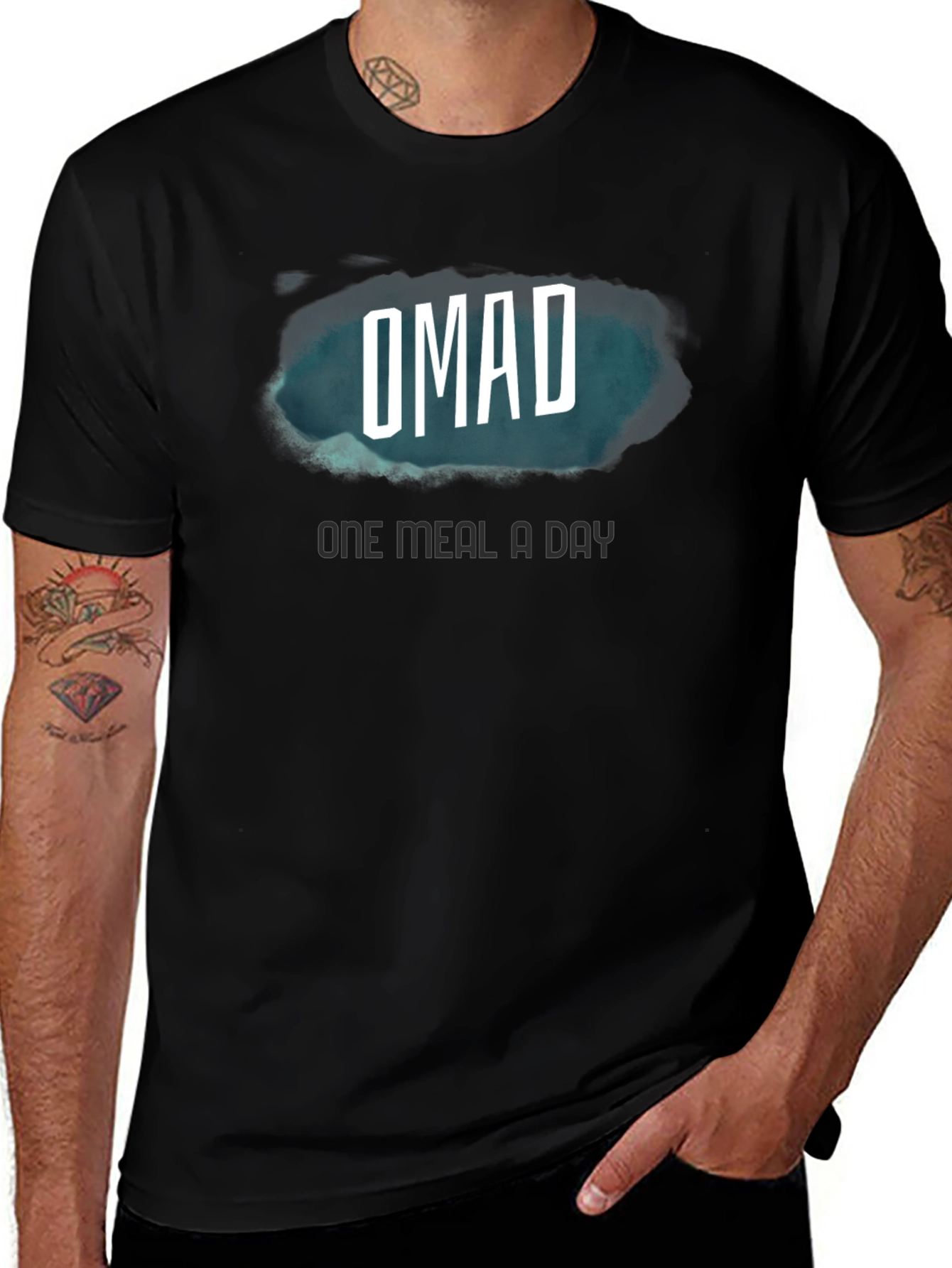 OMAD One Meal A Day Black T-Shirt