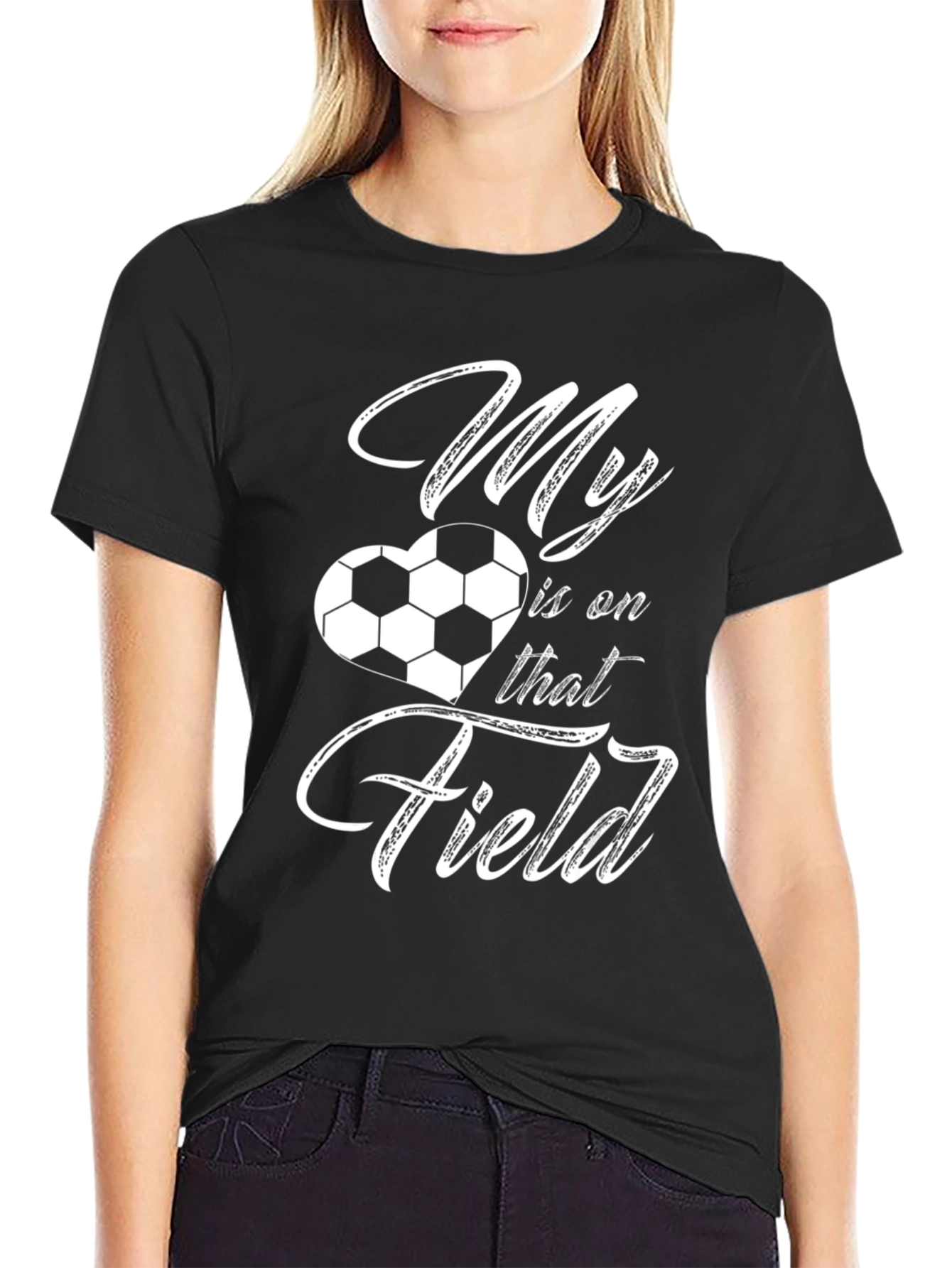 My Heart Is On That Field Soccer T-Shirt