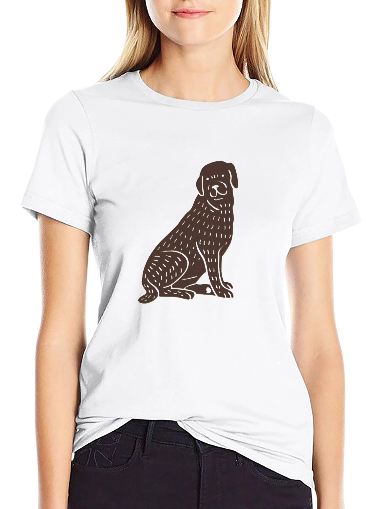 Dog Graphic Black Tee