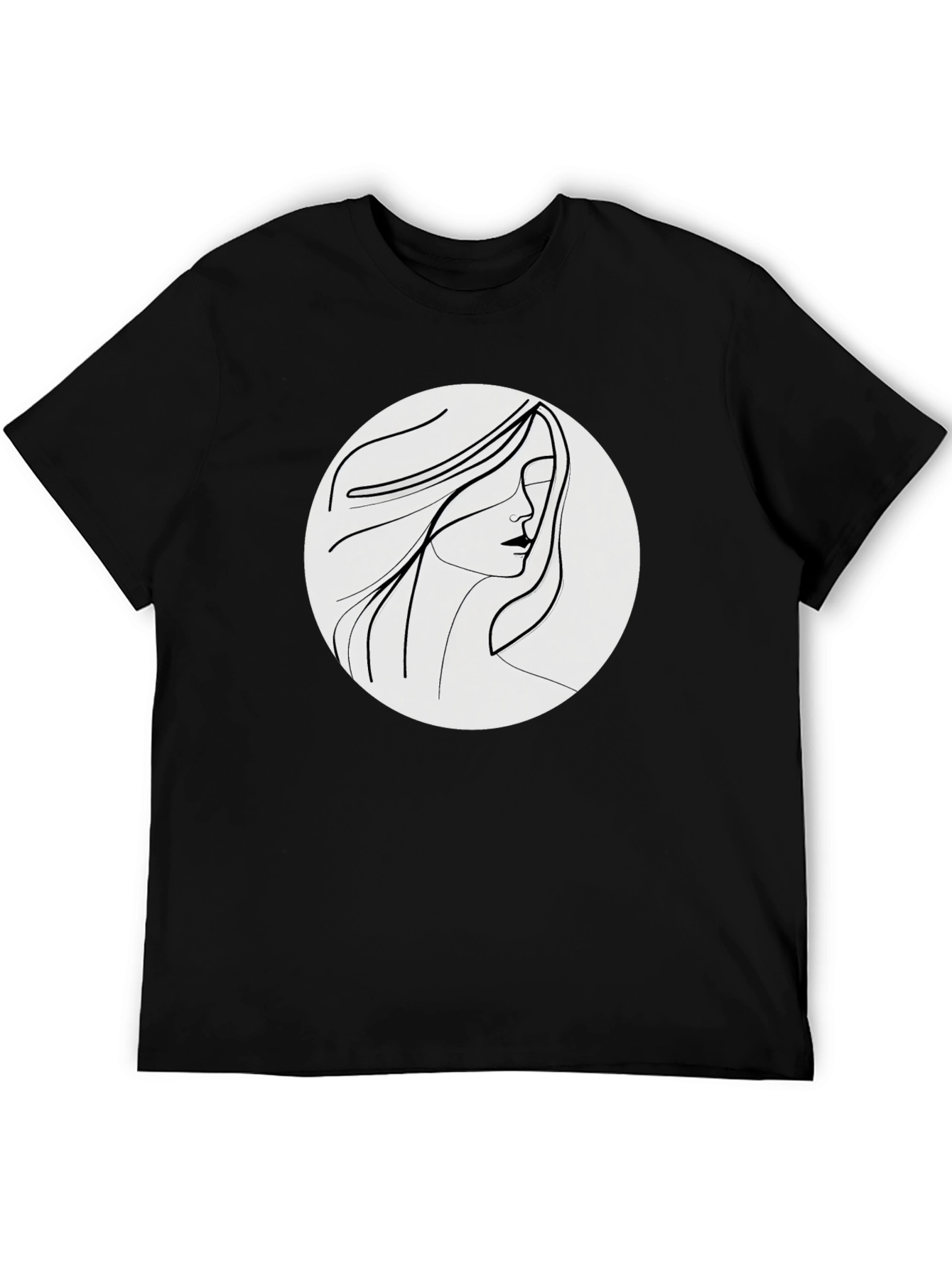 Minimalist Woman Line Art Graphic Tee