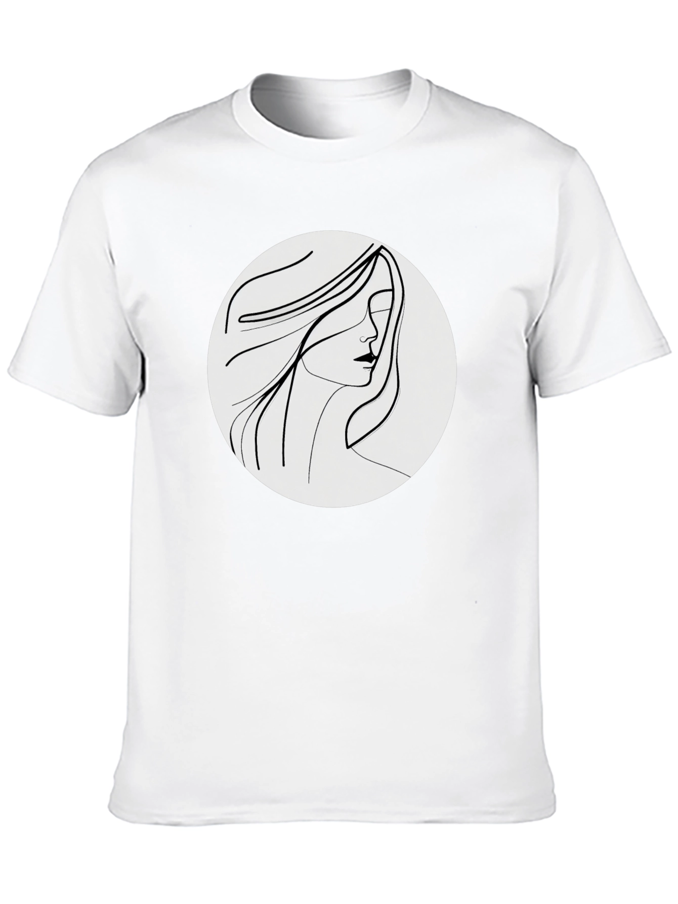 Minimalist Woman Line Art Graphic Tee