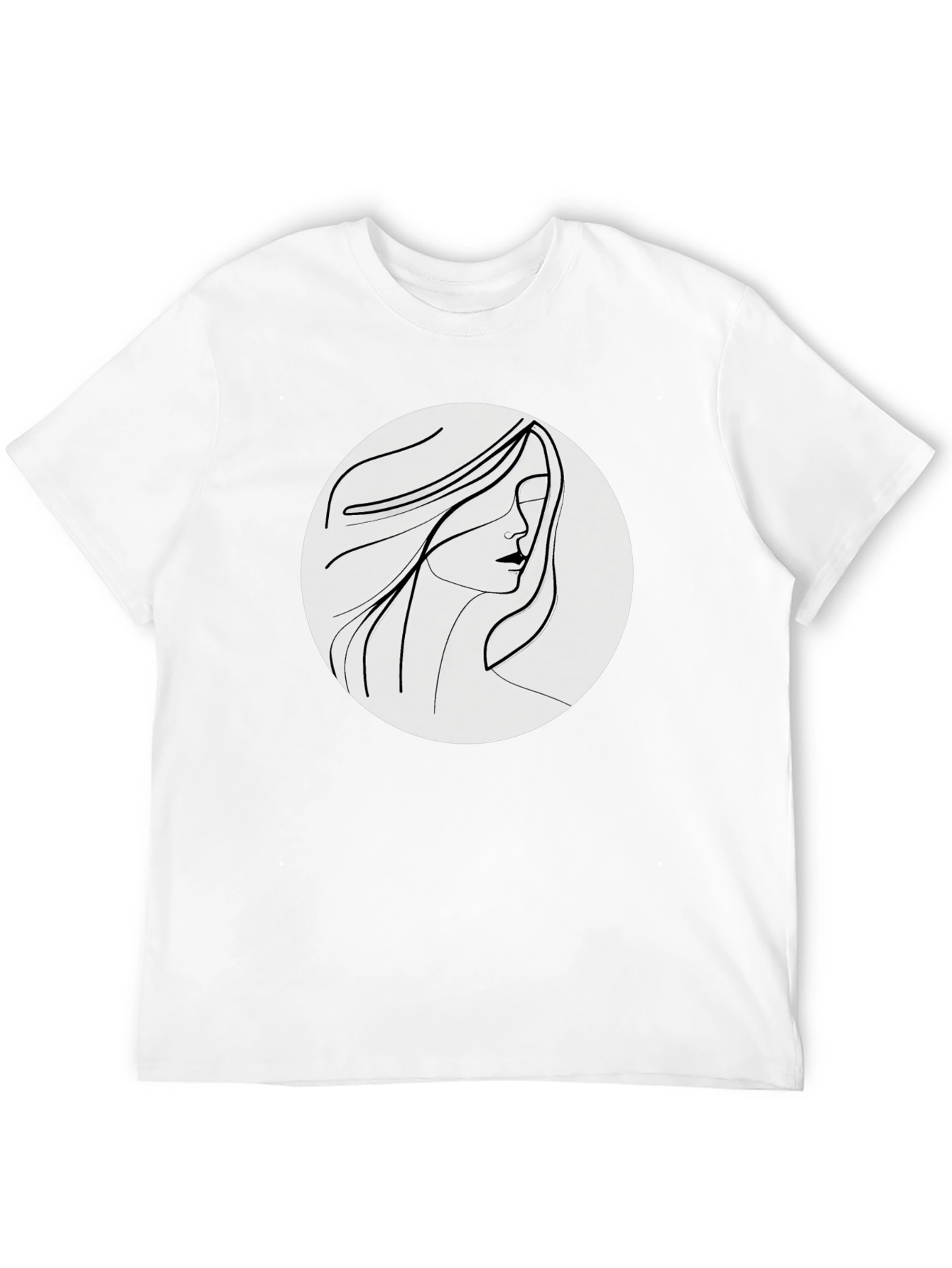 Minimalist Woman Line Art Graphic Tee