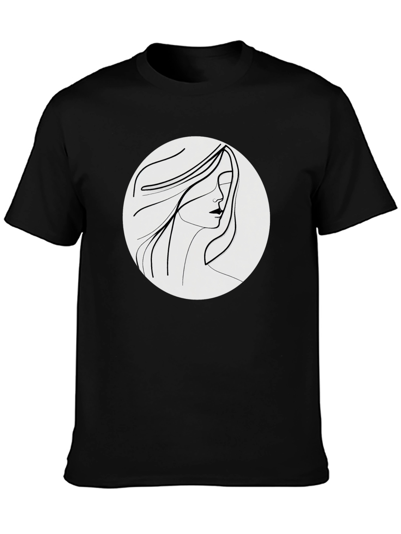 Minimalist Woman Line Art Graphic Tee