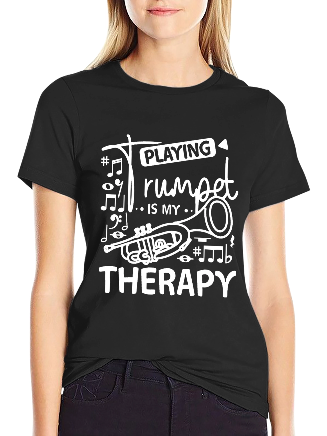Trumpet Therapy Tee - Musician Gift