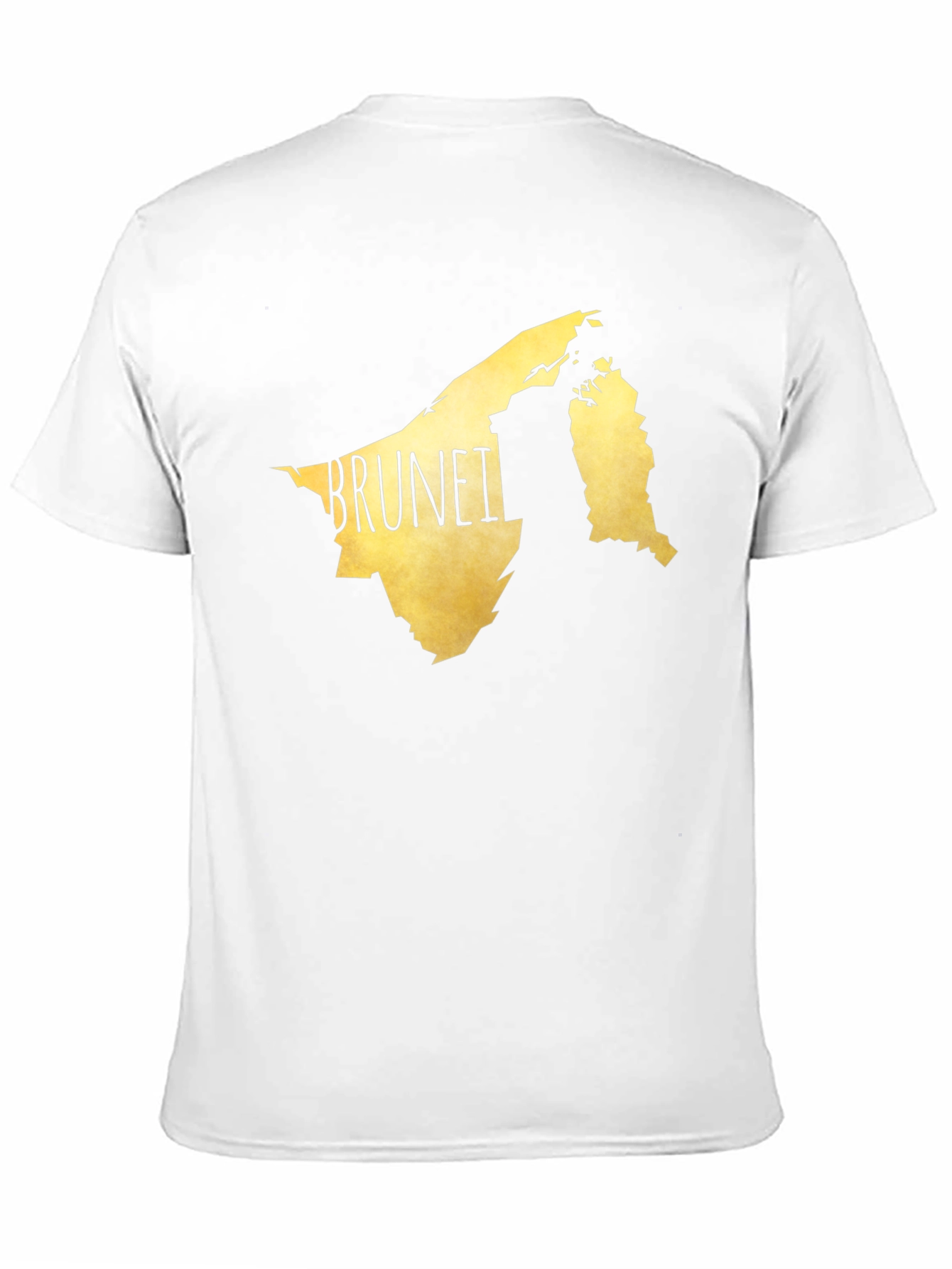 Brunei Map Graphic Tee - Black Cotton Casual T-Shirt