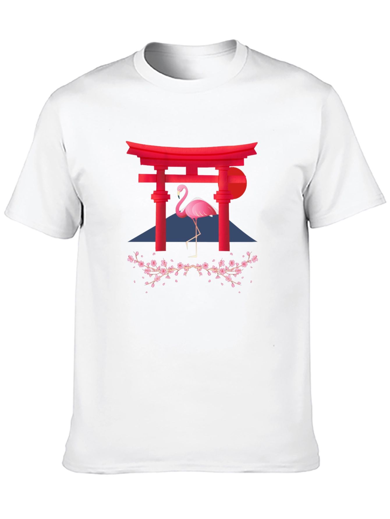 Flamingo Torii Gate Graphic T-Shirt