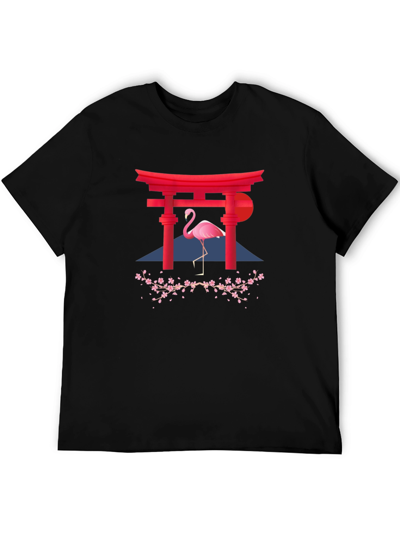 Flamingo Torii Gate Graphic T-Shirt