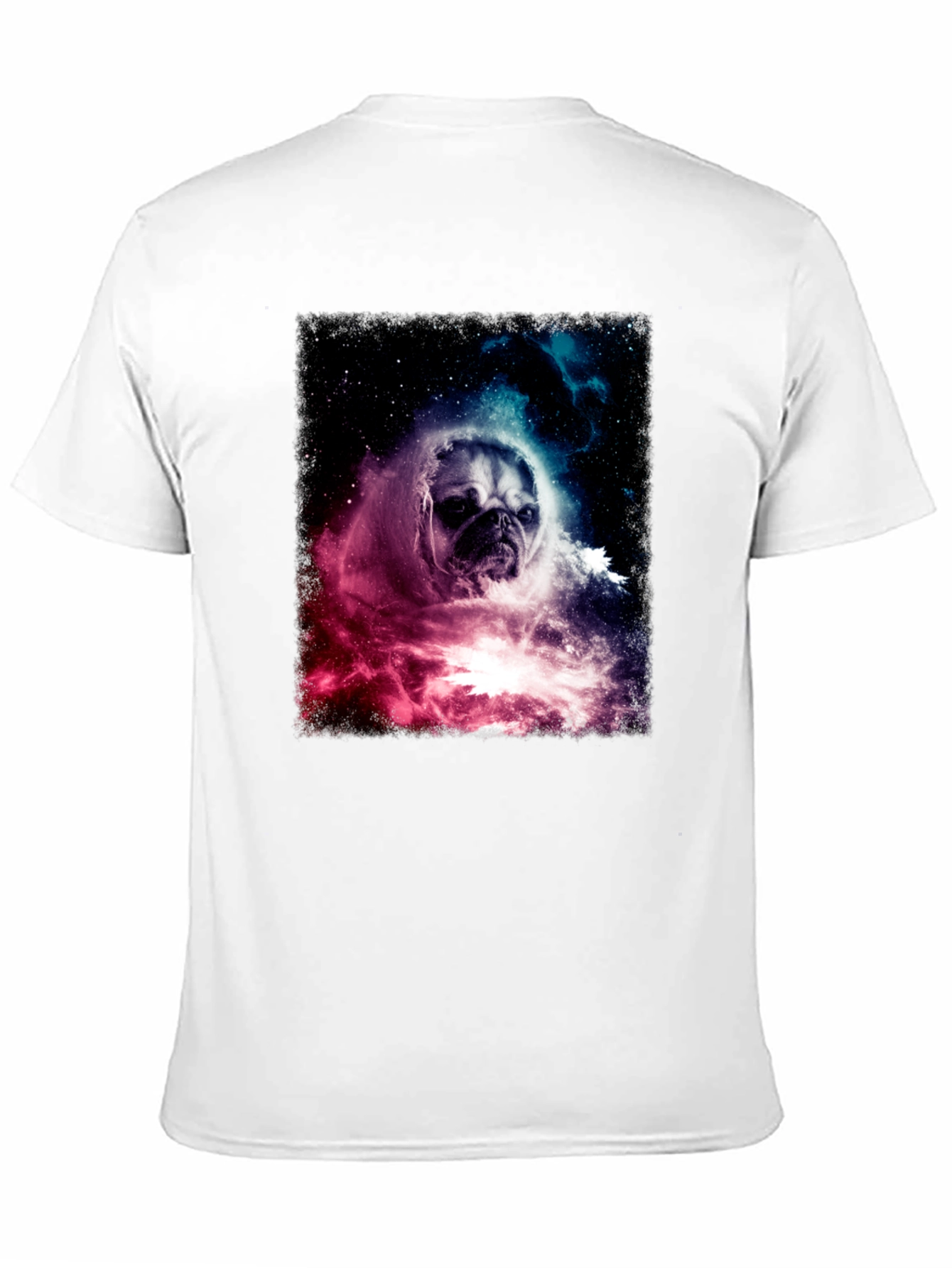 Space Pug Graphic T-Shirt - Galaxy Dog Tee