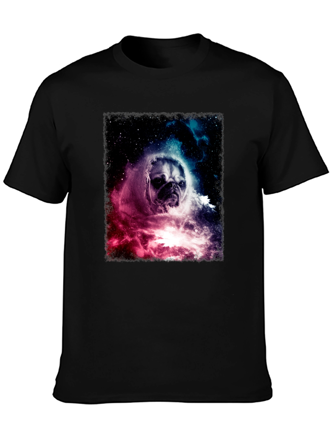 Space Pug Graphic T-Shirt - Galaxy Dog Tee