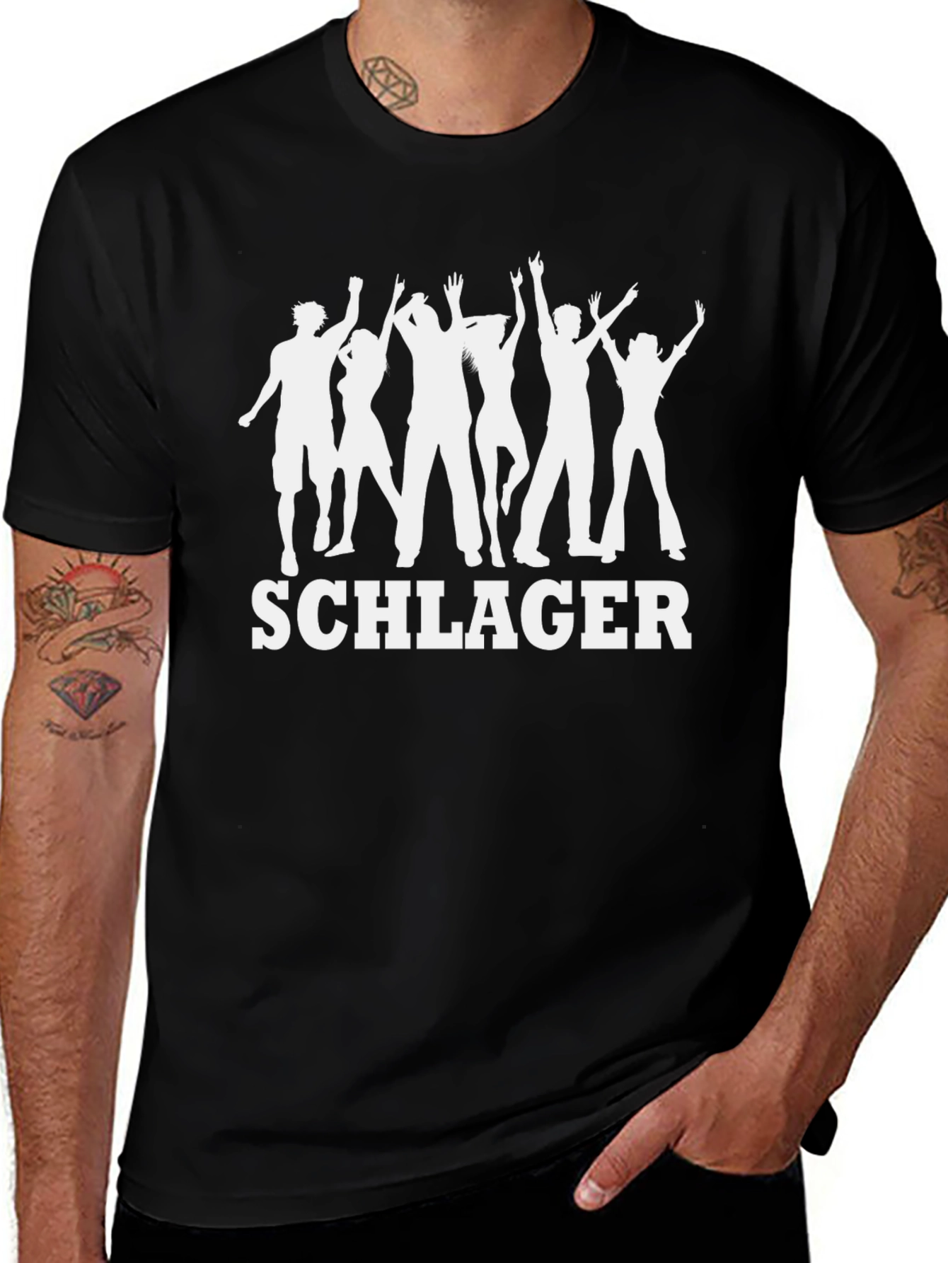Schlager Party Black T-Shirt