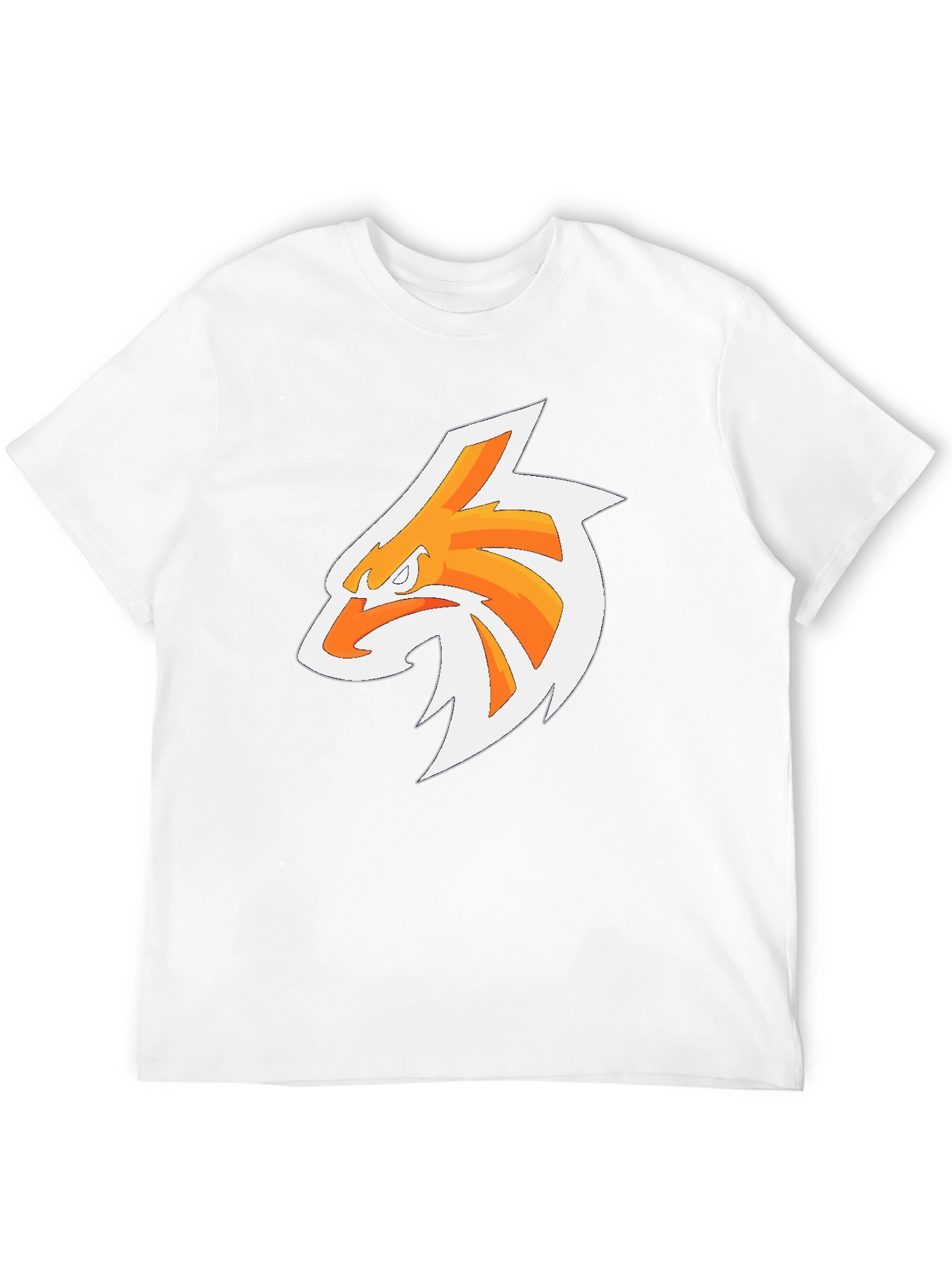 Mens Black T-Shirt with Orange Eagle Graphic