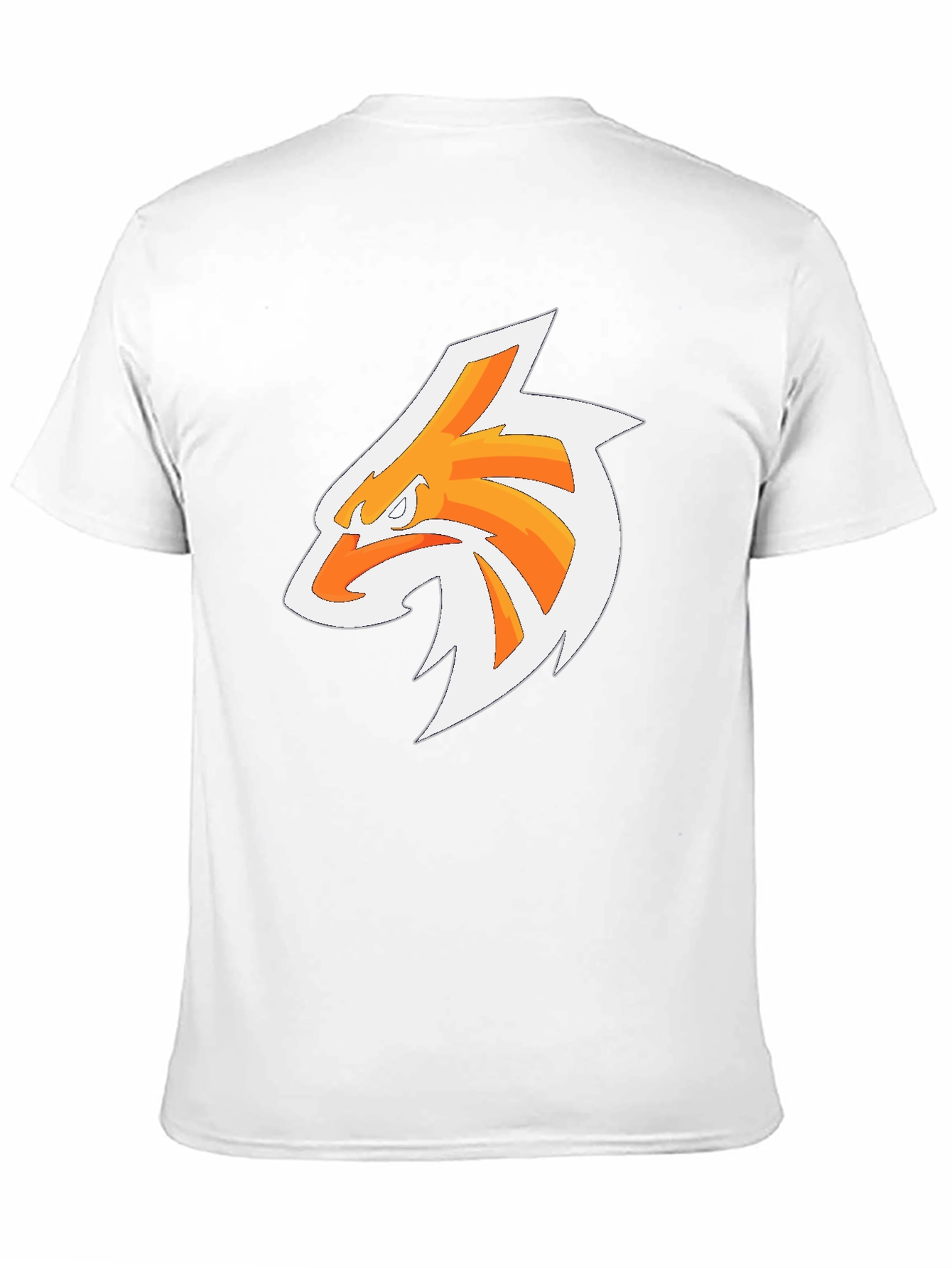 Mens Black T-Shirt with Orange Eagle Graphic