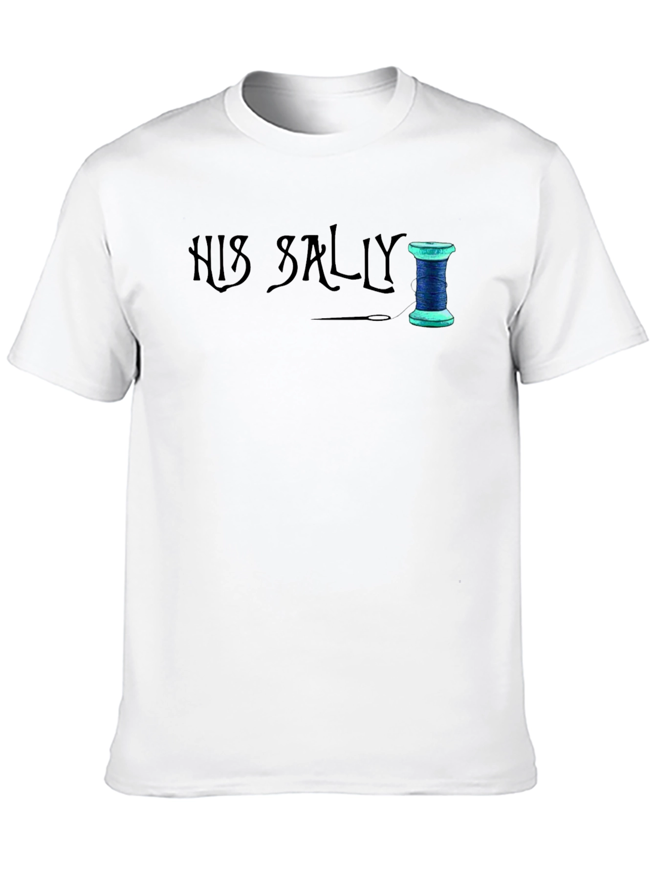 His Sally Sewing Thread T-Shirt - Black