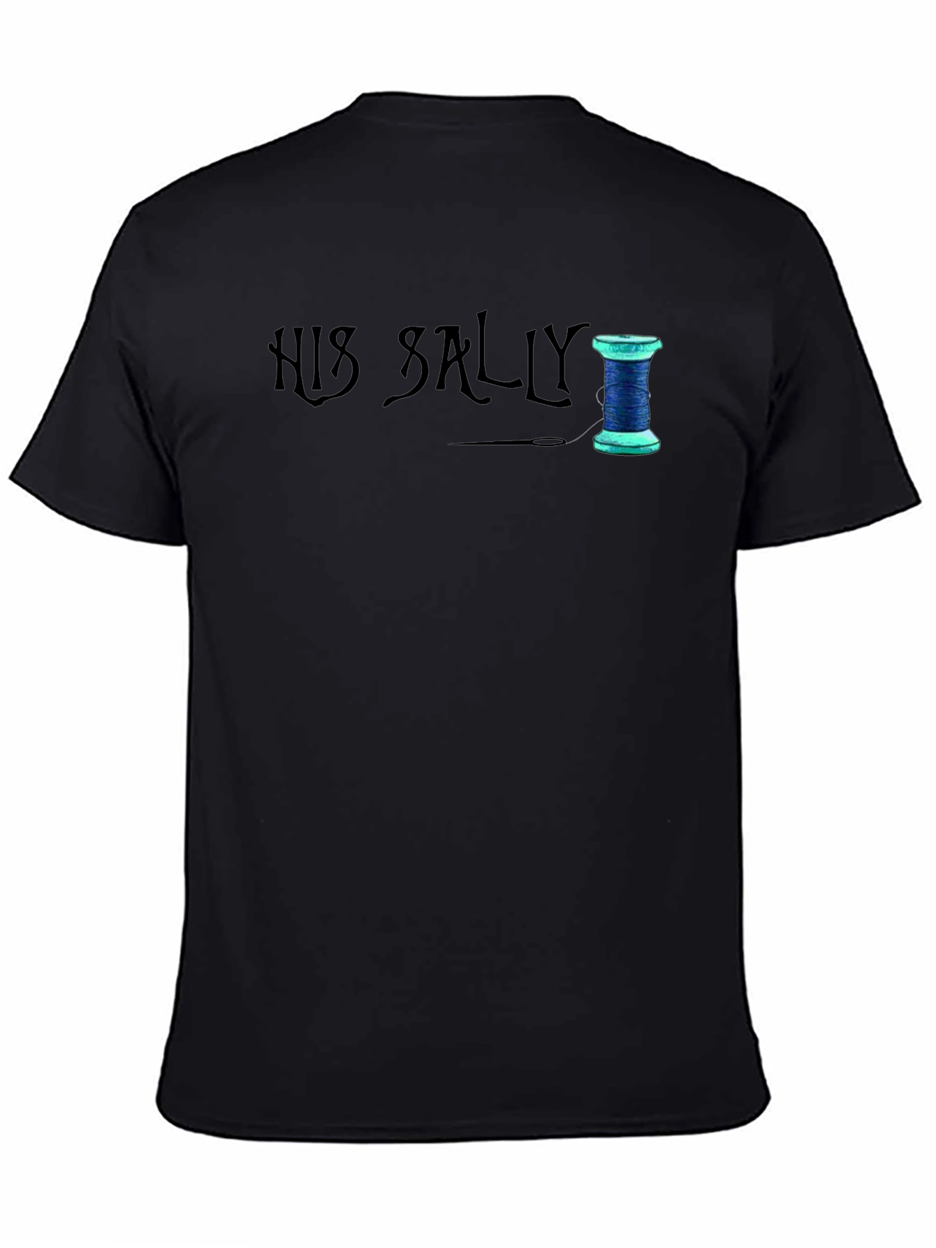 His Sally Sewing Thread T-Shirt - Black