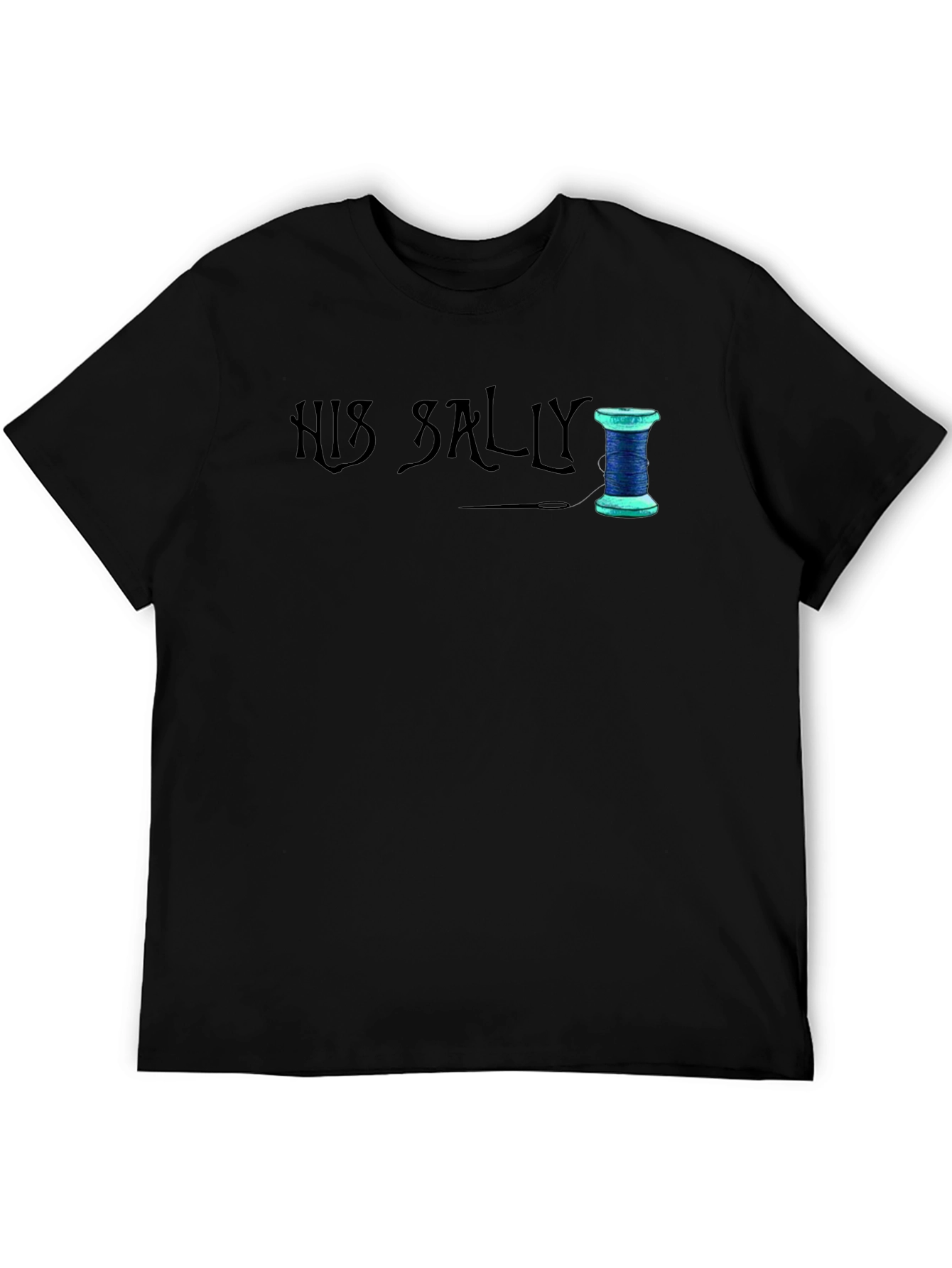 His Sally Sewing Thread T-Shirt - Black