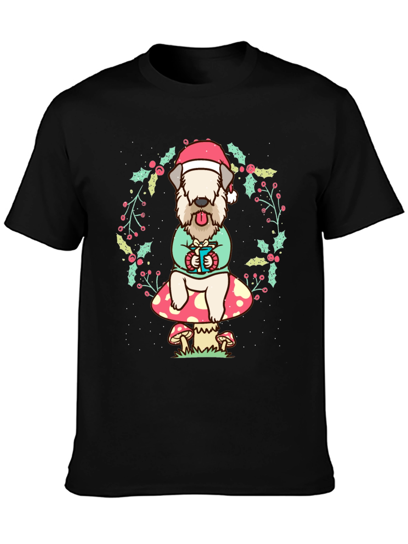 Wheaten Terrier Christmas T-Shirt