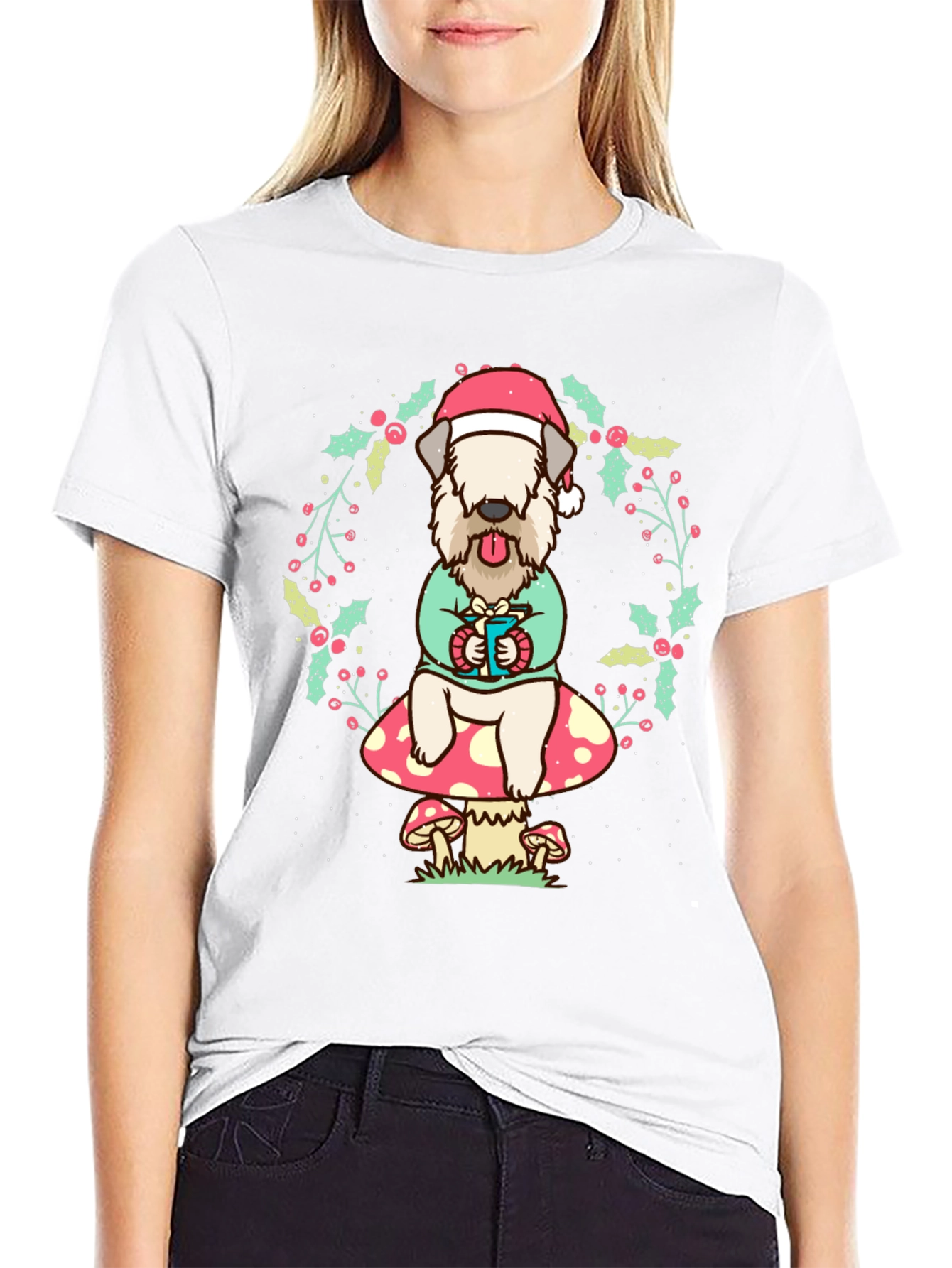 Wheaten Terrier Christmas T-Shirt