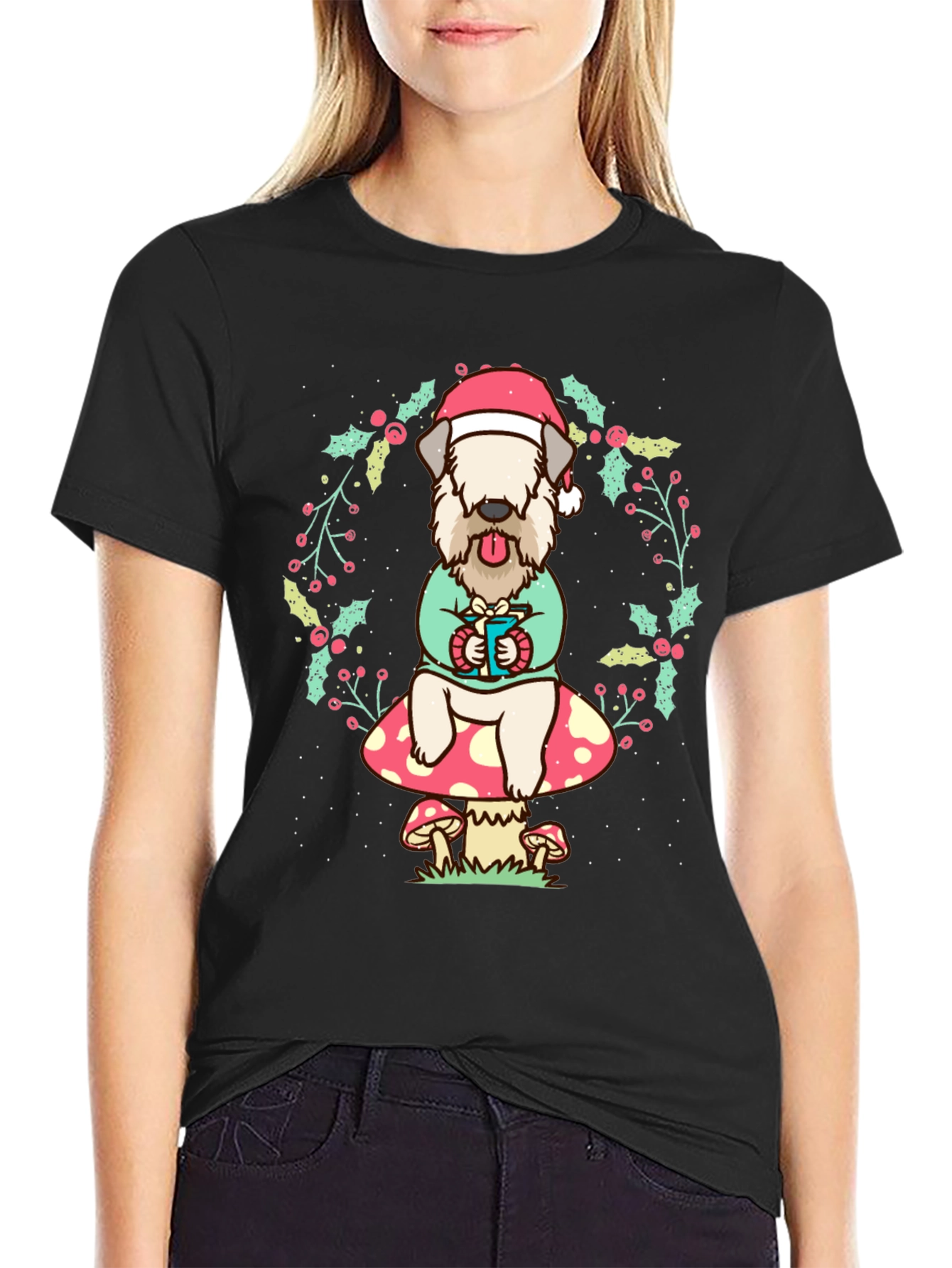 Wheaten Terrier Christmas T-Shirt