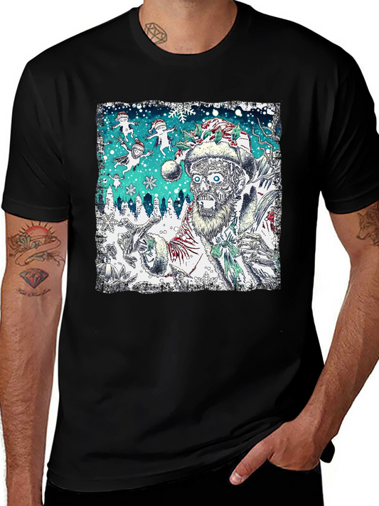 Zombie Santa Christmas Graphic Tee