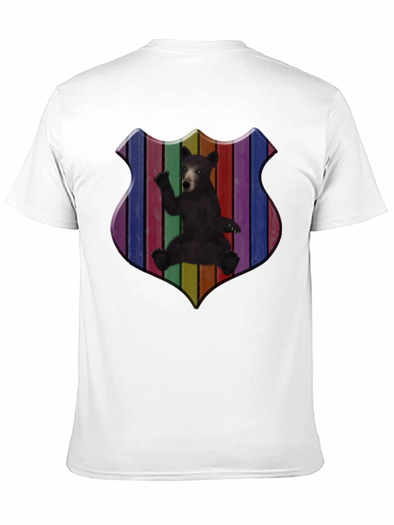 Rainbow Bear Shield Graphic T-Shirt