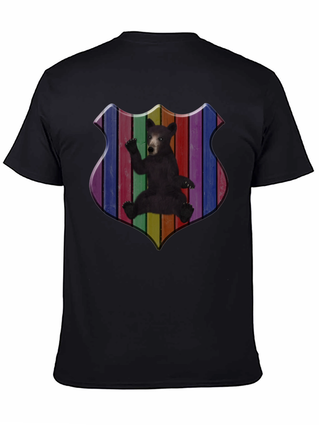 Rainbow Bear Shield Graphic T-Shirt