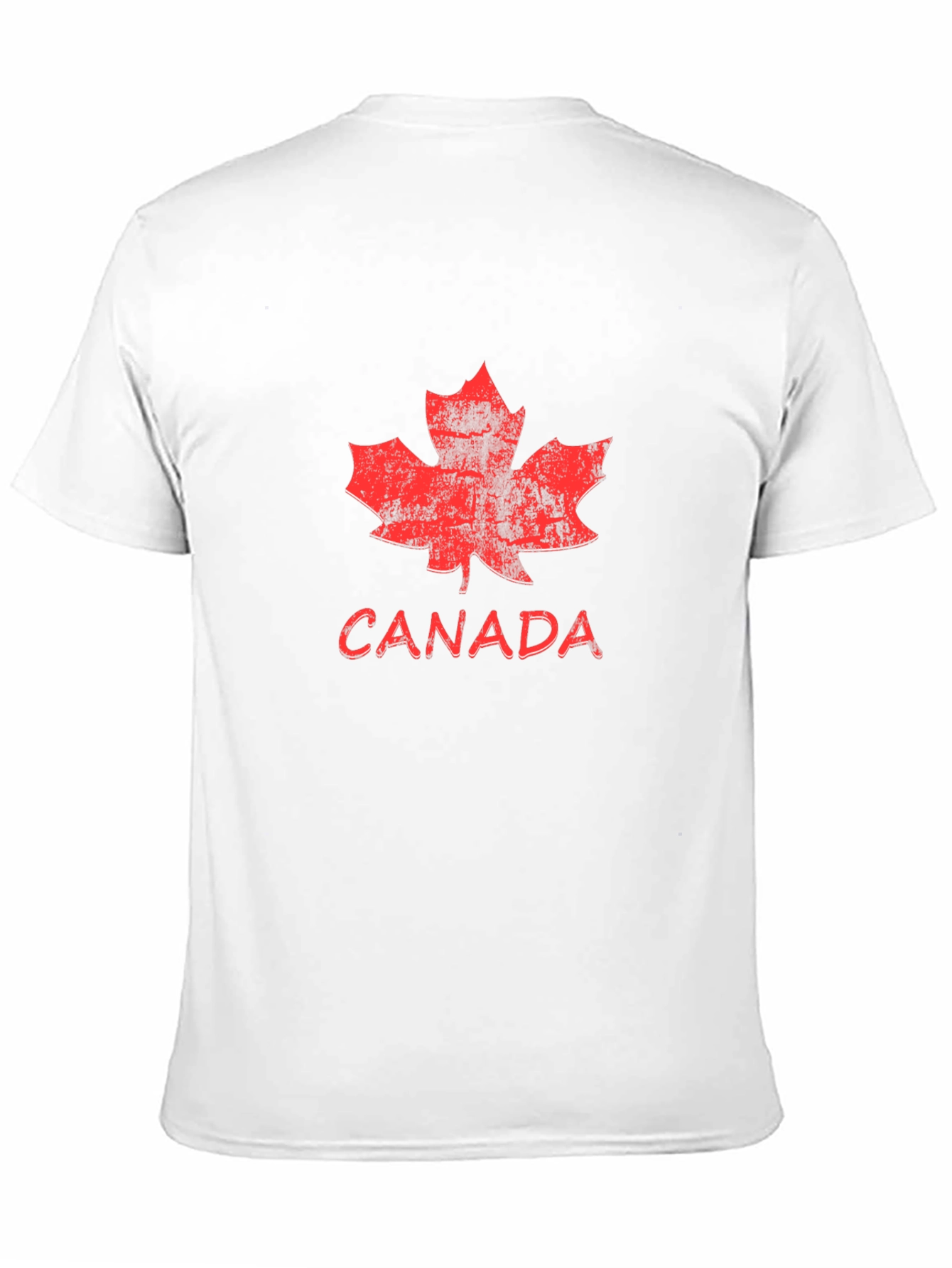 Distressed Canada Maple Leaf Graphic Tee - Black