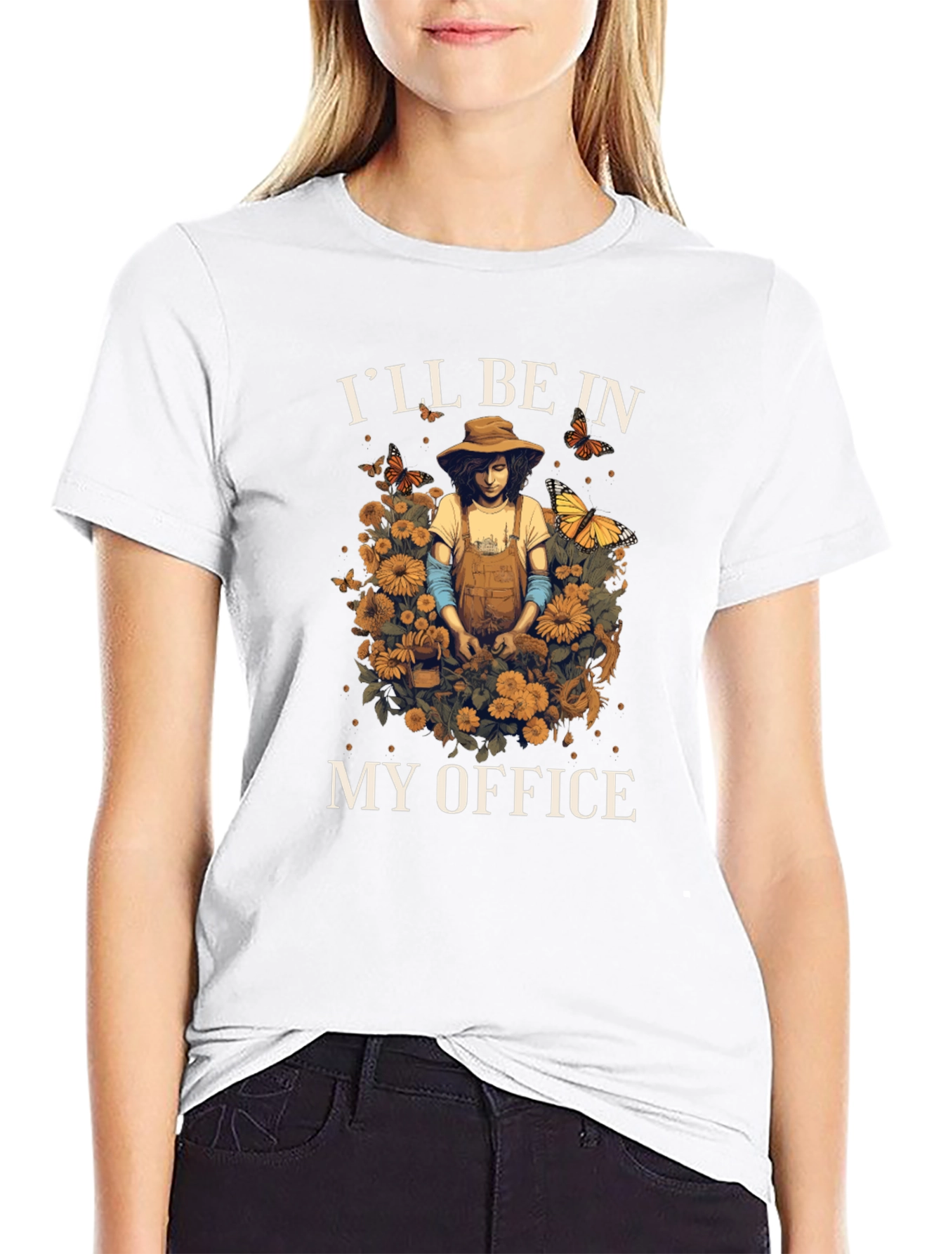 Gardeners Office T-Shirt - Floral Gardening Tee