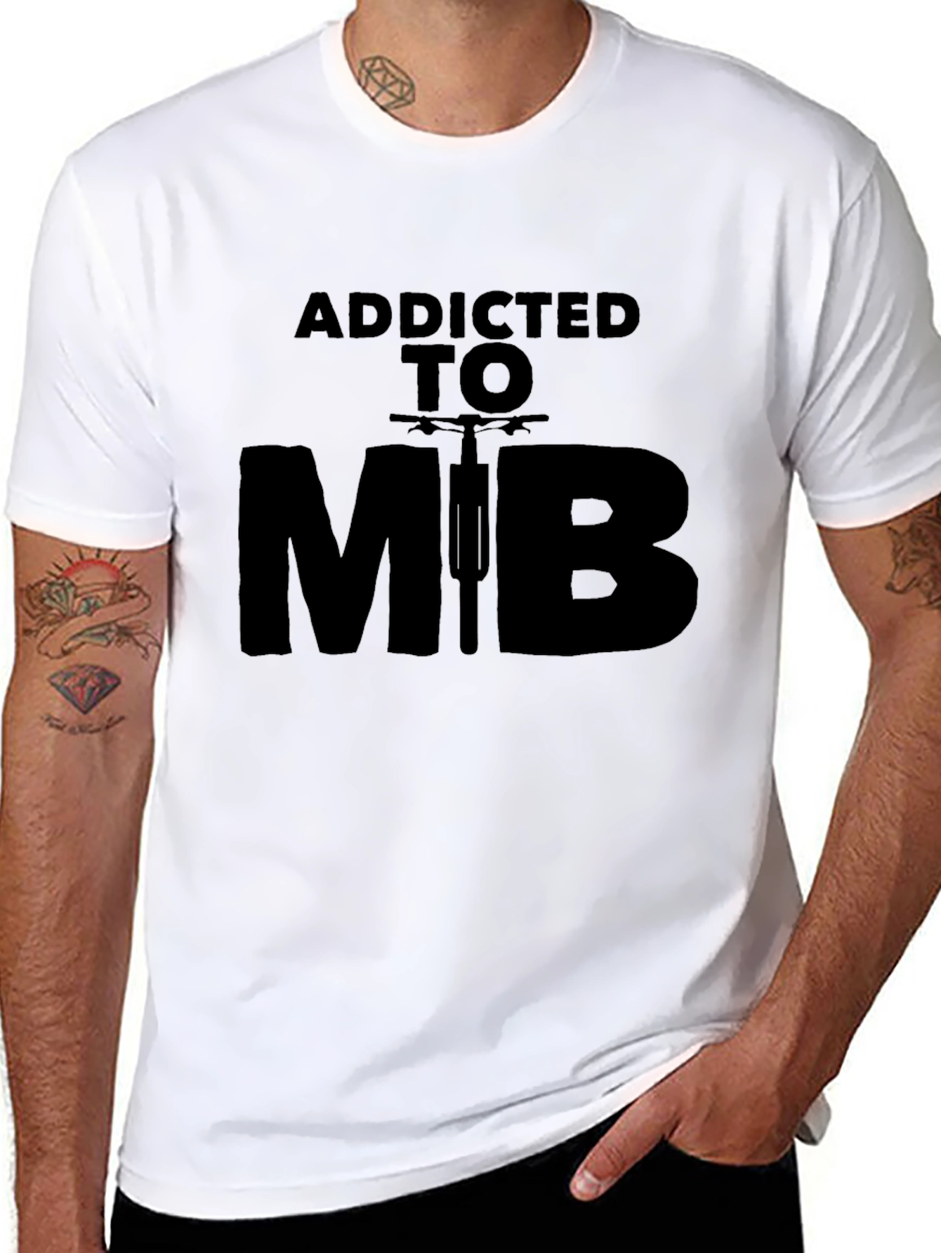 Addicted to MTB Black Graphic Tee