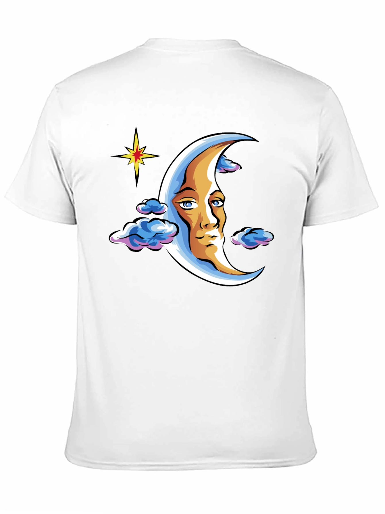 Moon Man Graphic T-Shirt - Black Crew Neck Tee