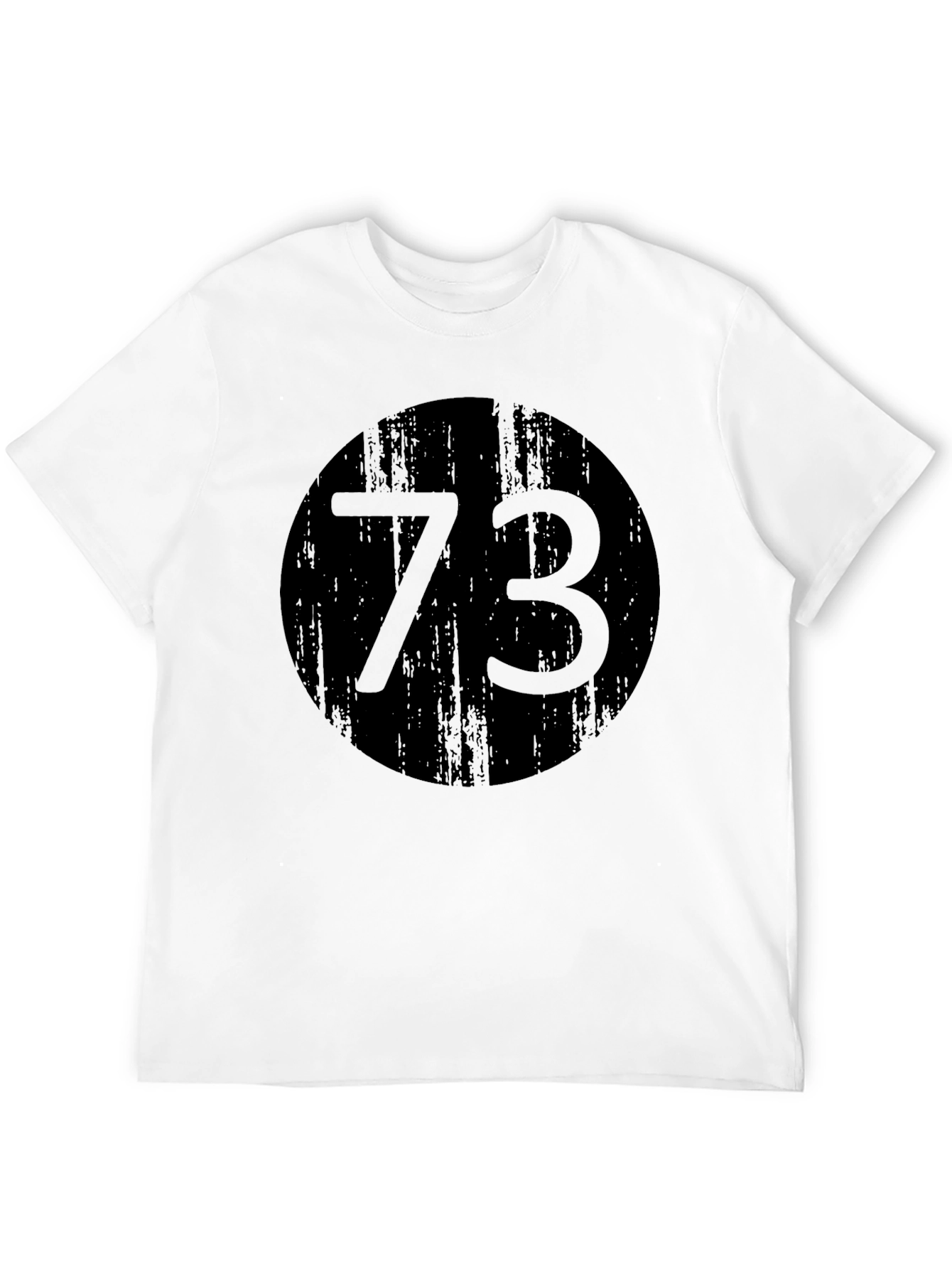 Mens Black T-Shirt with 73 Circle Design