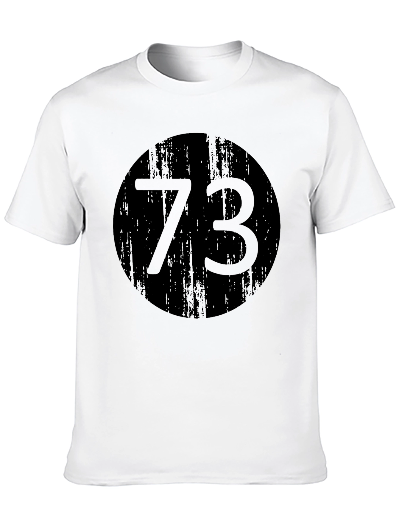 Mens Black T-Shirt with 73 Circle Design