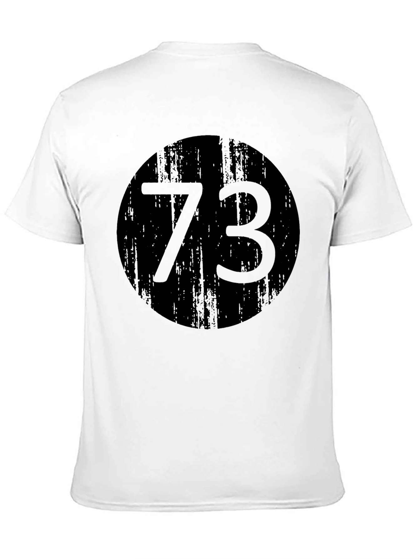 Mens Black T-Shirt with 73 Circle Design