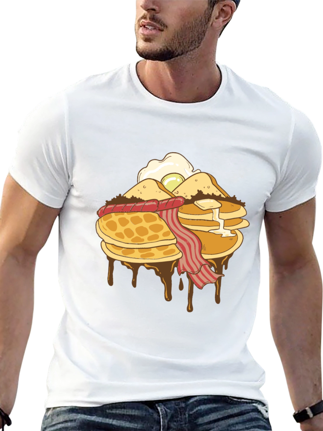 Breakfast Stack Graphic T-Shirt