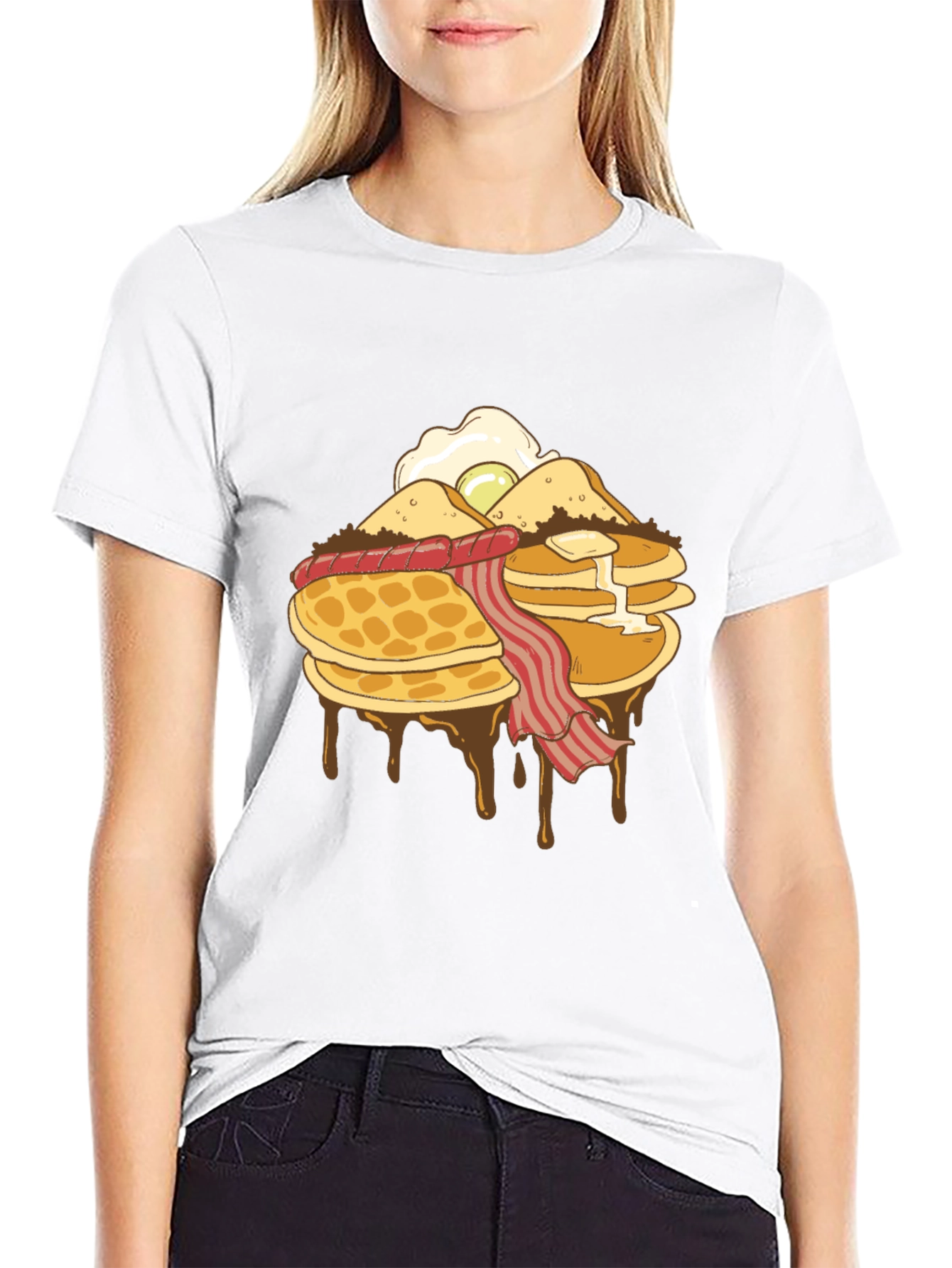 Breakfast Stack Graphic T-Shirt