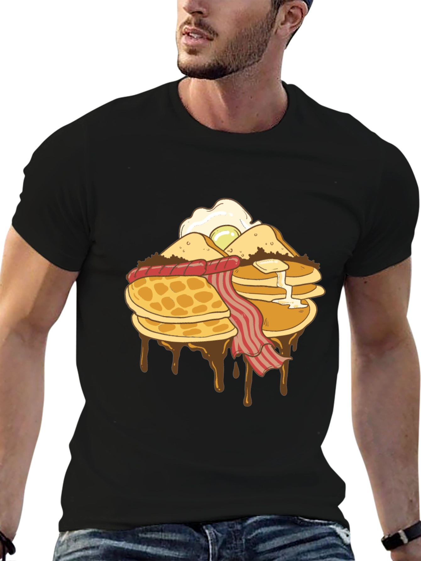 Breakfast Stack Graphic T-Shirt