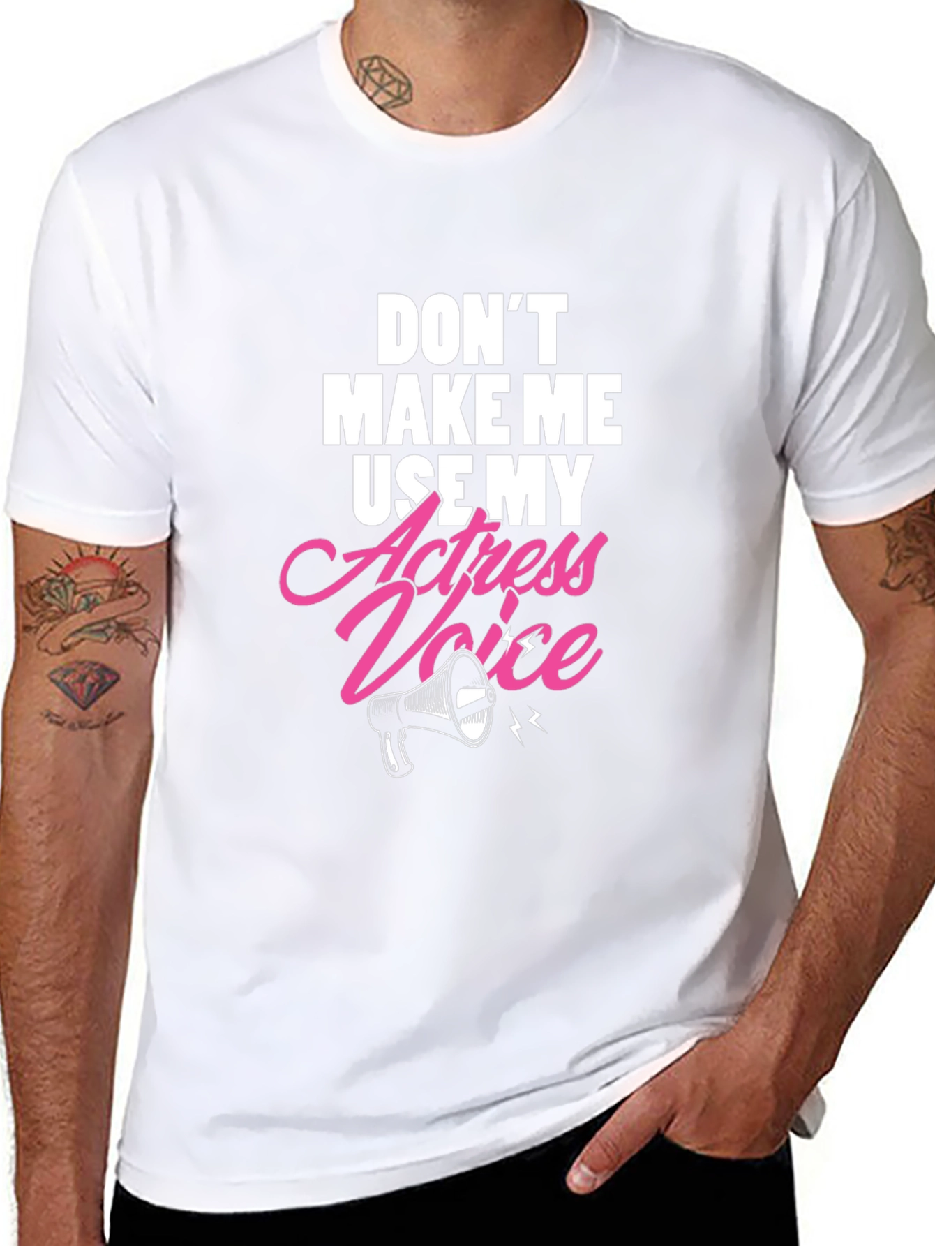 Dont Make Me Use My Actress Voice Graphic T-Shirt