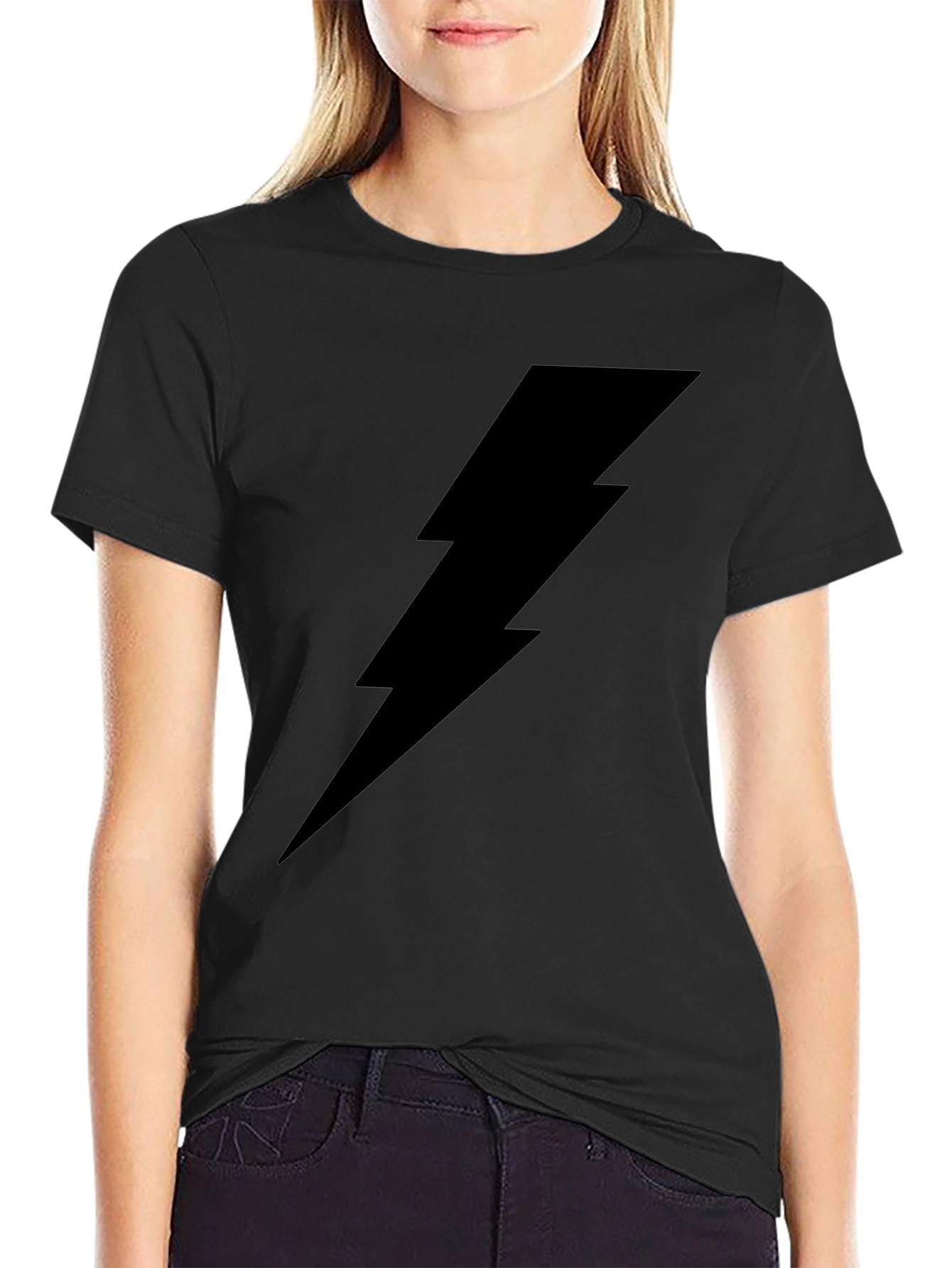 Lightning Bolt Graphic Tee - Classic Black