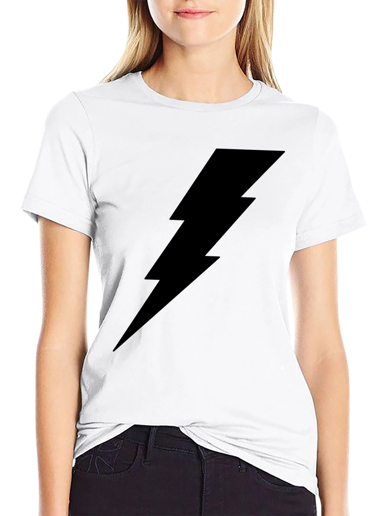 Lightning Bolt Graphic Tee - Classic Black