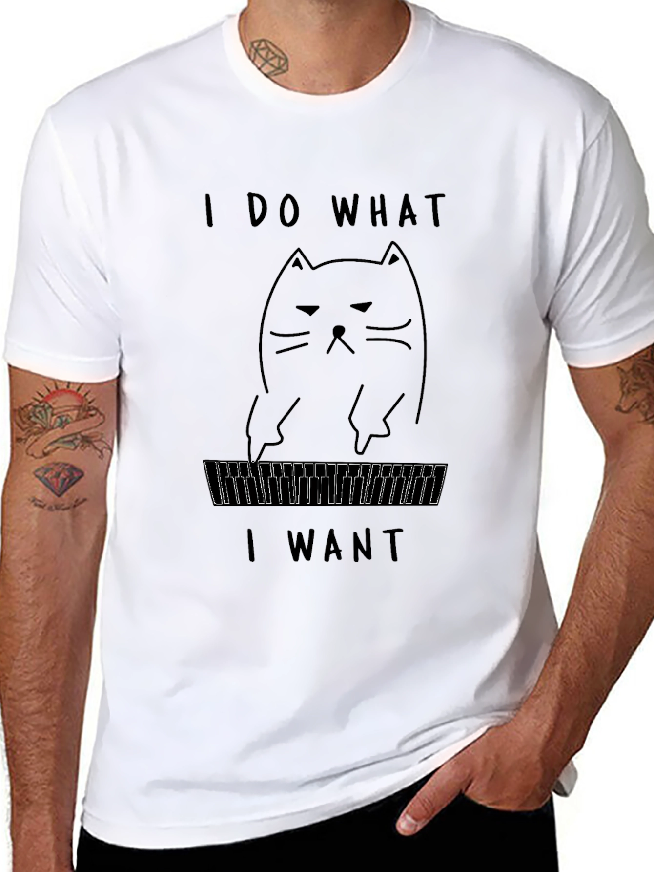 I Do What I Want Cat Graphic Tee