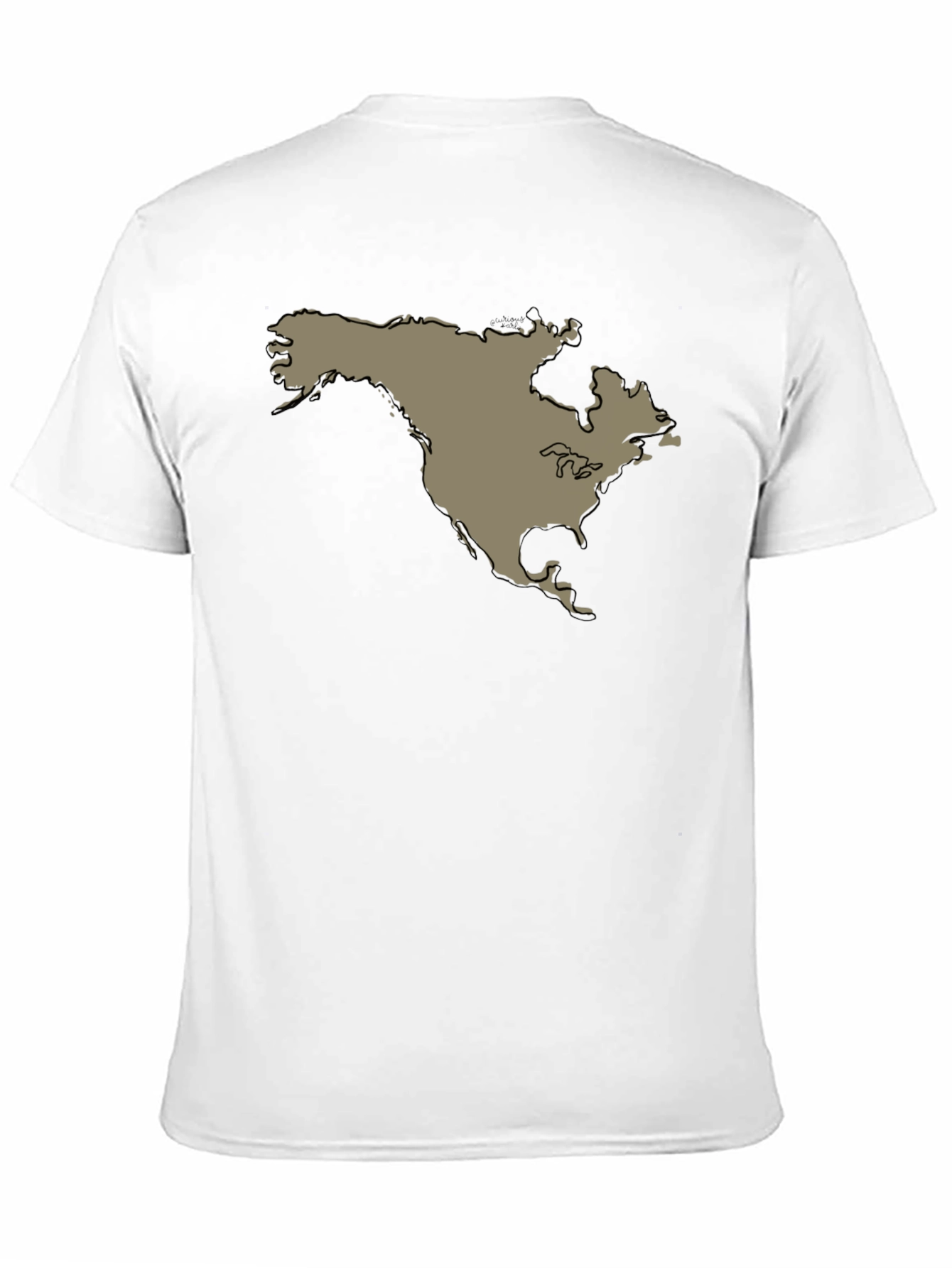 North America Continent Map Graphic Tee