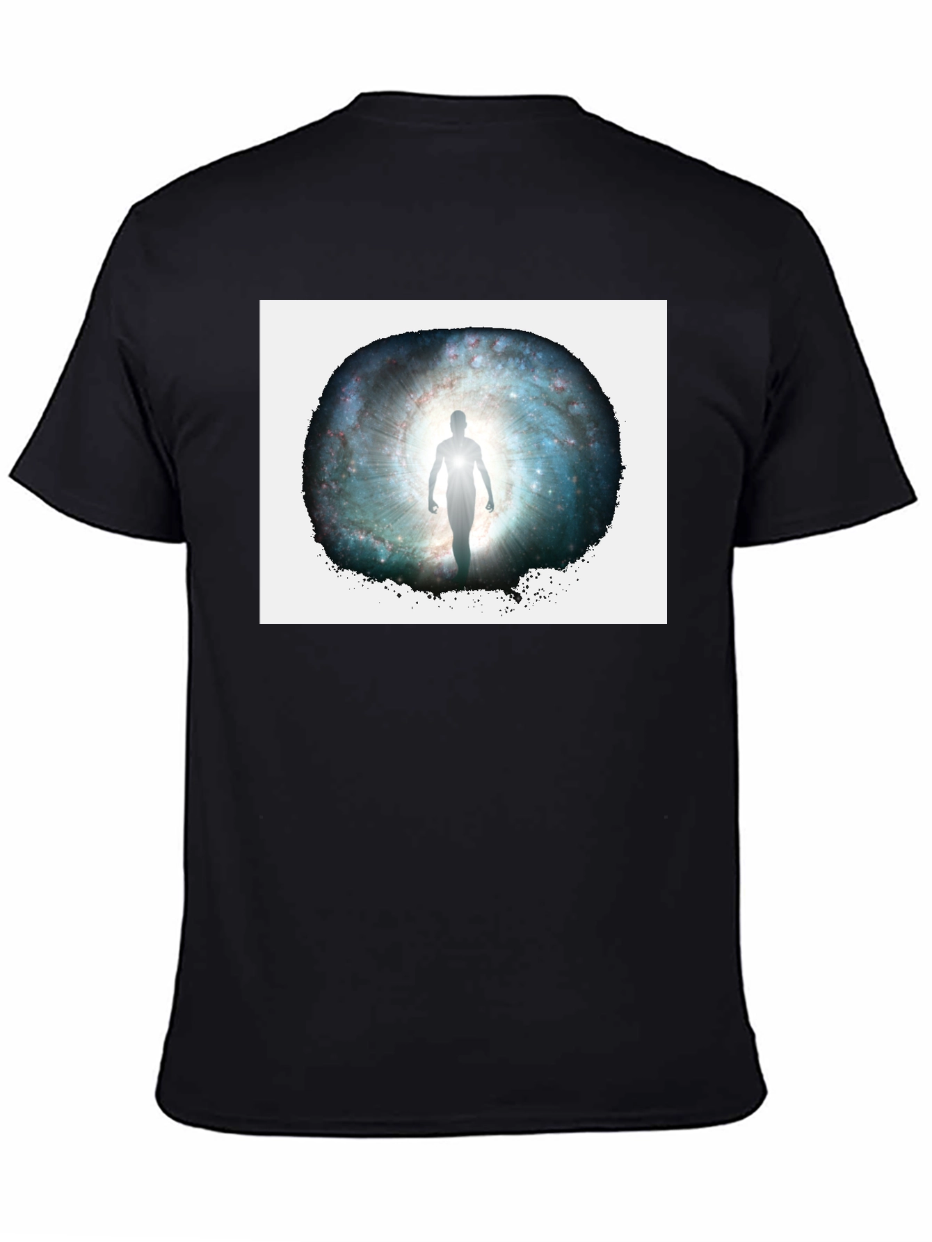 Galactic Gateway Graphic Tee - Black Cotton Comfort