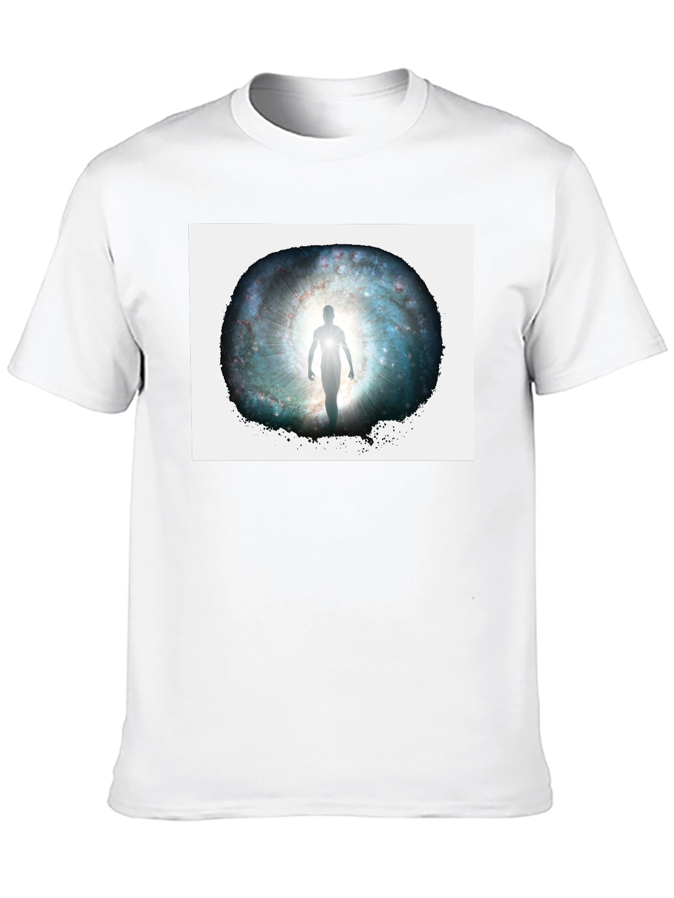 Galactic Gateway Graphic Tee - Black Cotton Comfort