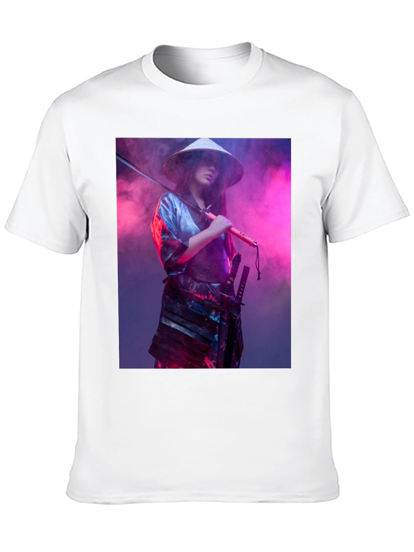 Samurai Woman T-Shirt - Sleek Black Tee