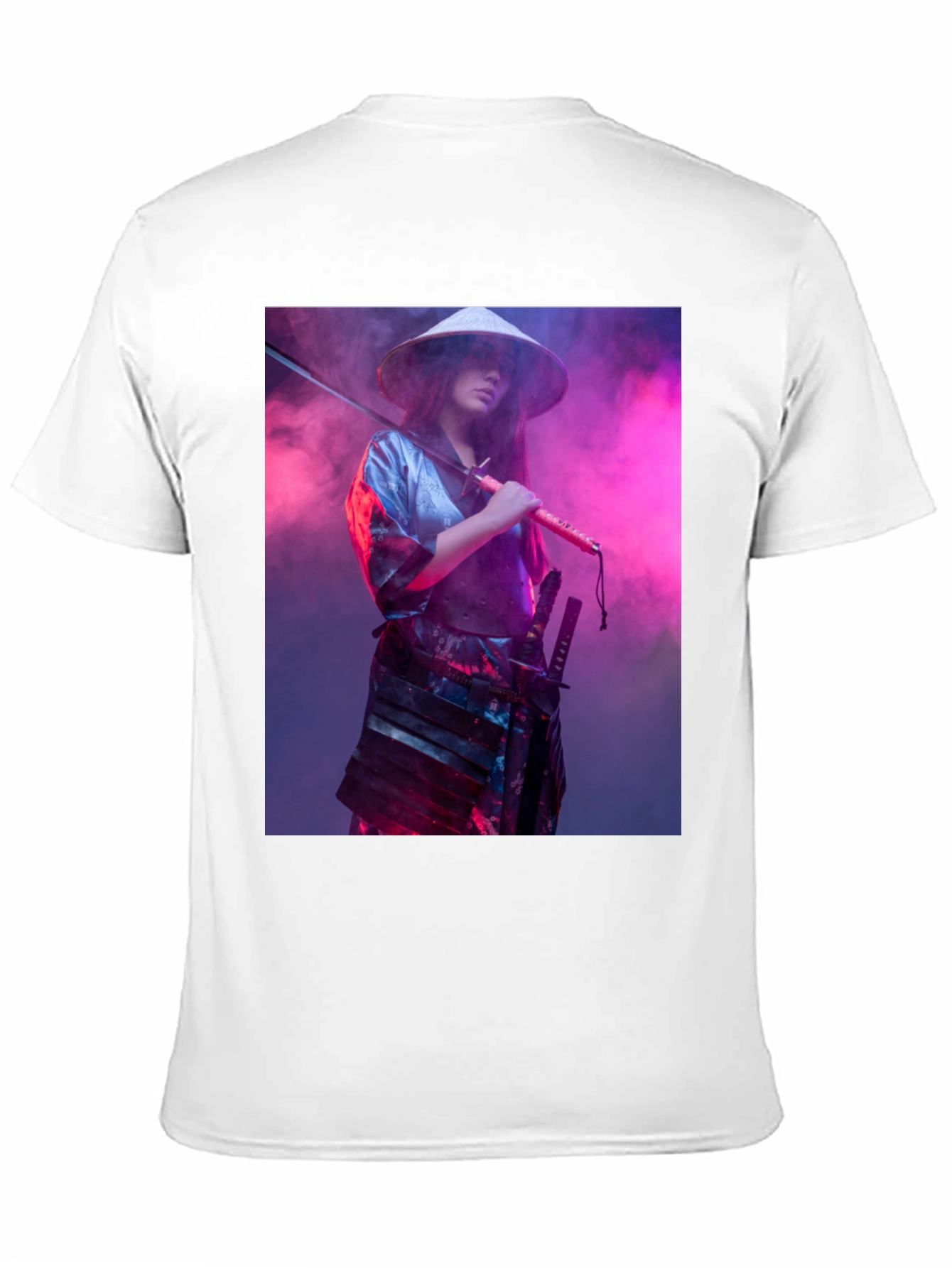 Samurai Woman T-Shirt - Sleek Black Tee