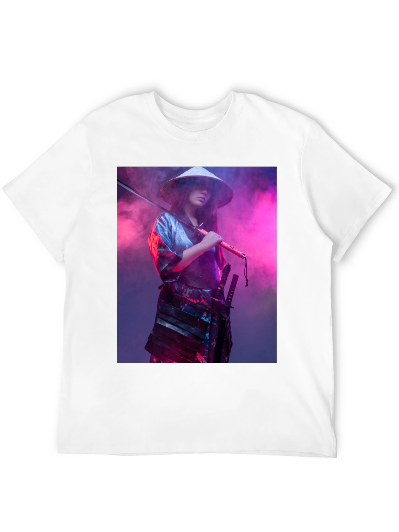 Samurai Woman T-Shirt - Sleek Black Tee