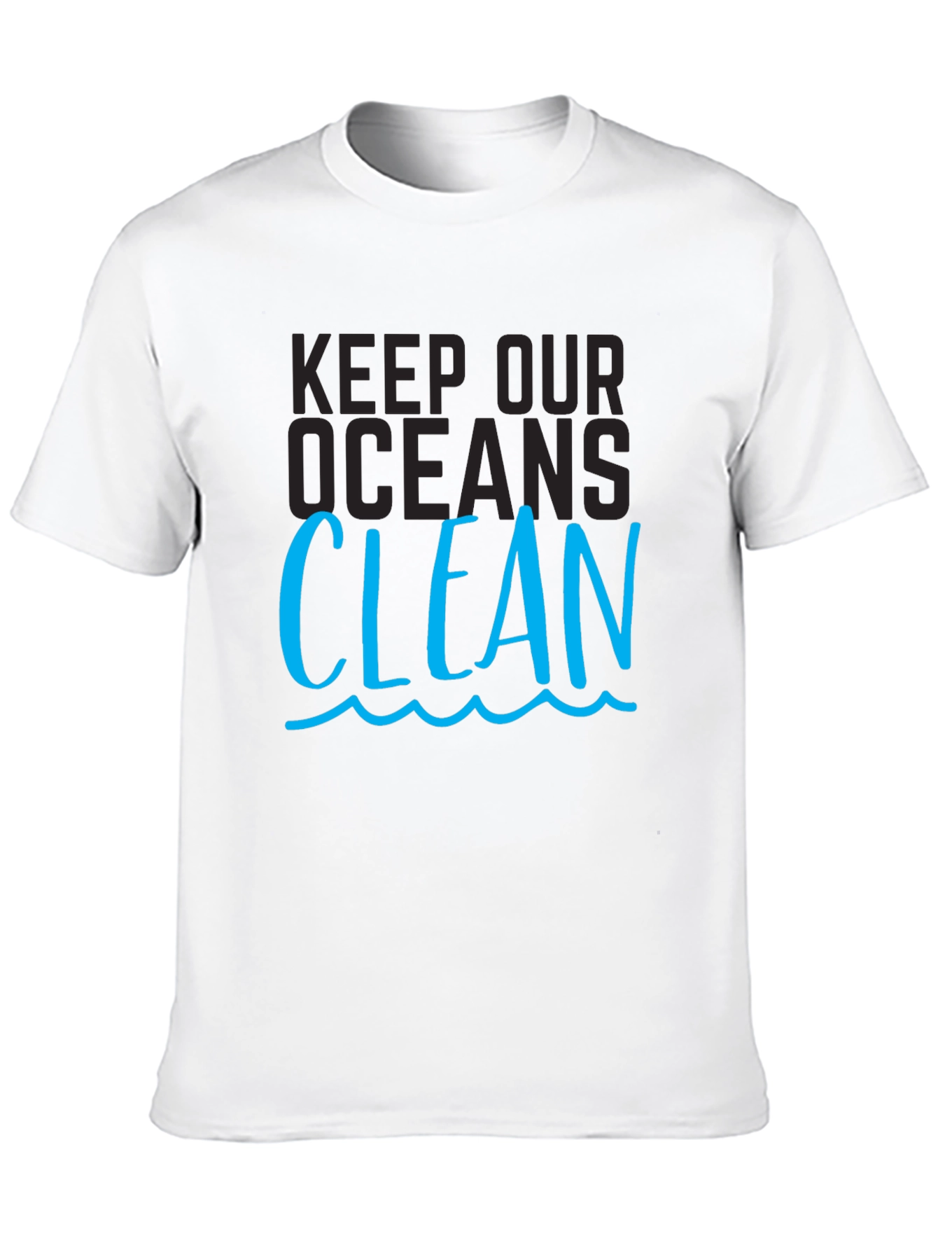 Keep Our Oceans Clean Graphic Tee - Black