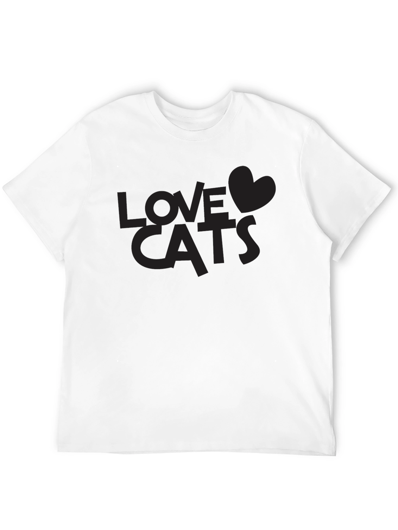 Love Cats Black T-Shirt