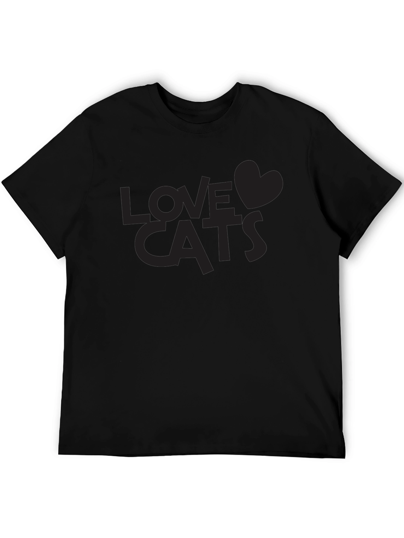 Love Cats Black T-Shirt