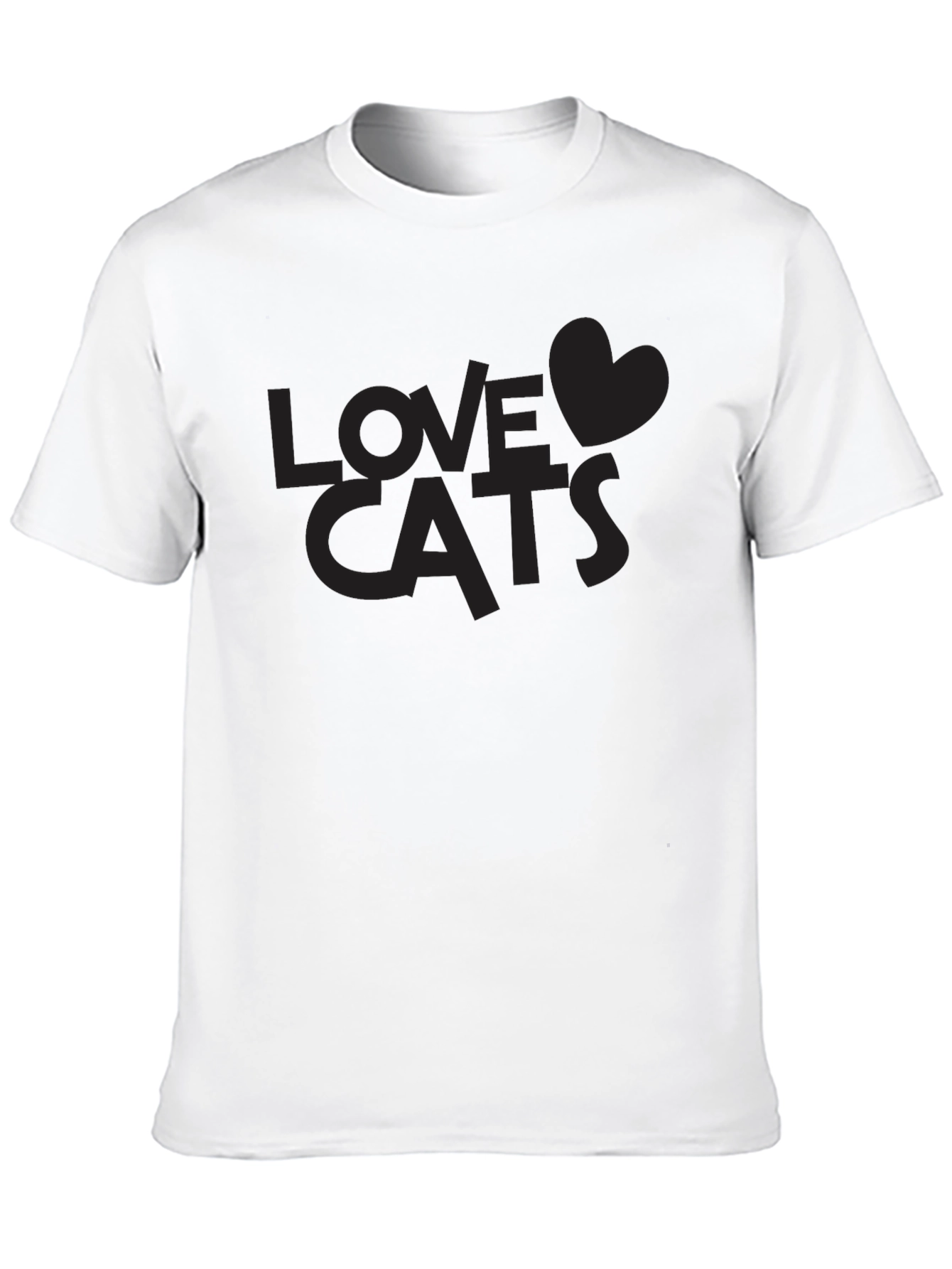 Love Cats Black T-Shirt